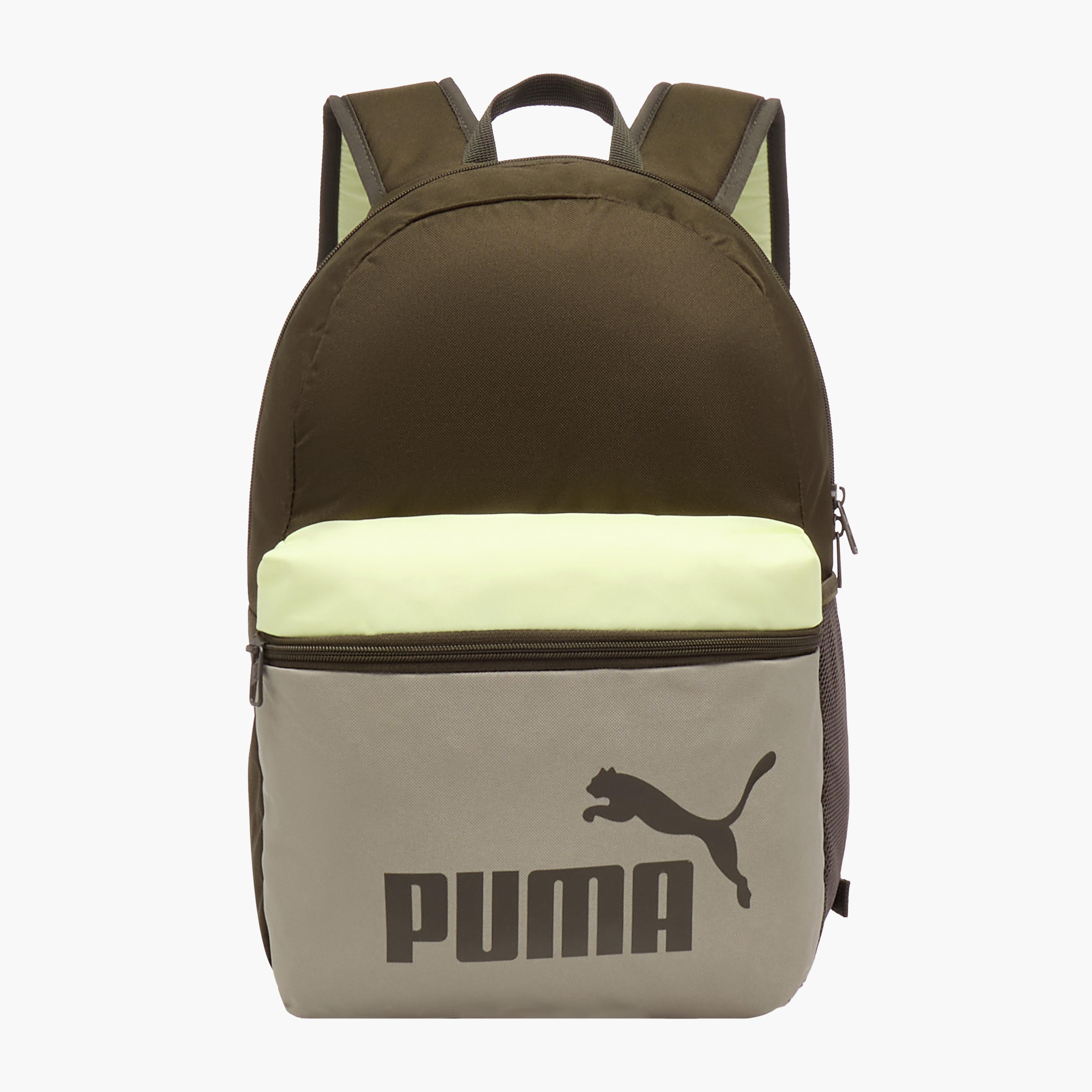 Puma Logo Print School Backpack with Adjustable Straps and Zip Closure-boys-accessories-bagsandbackpacks-image-1