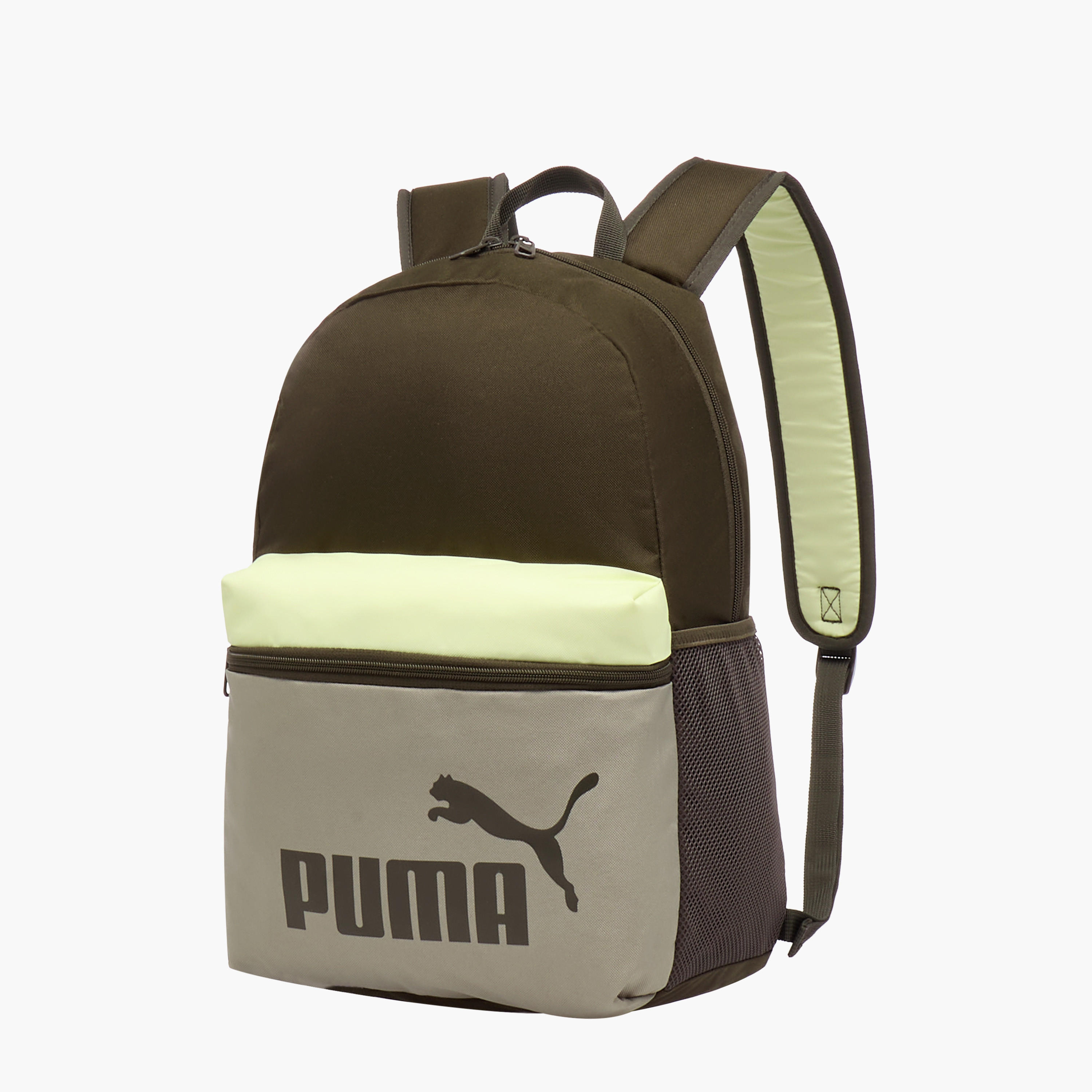Puma Logo Print School Backpack with Adjustable Straps and Zip Closure-boys-accessories-bagsandbackpacks-image-2