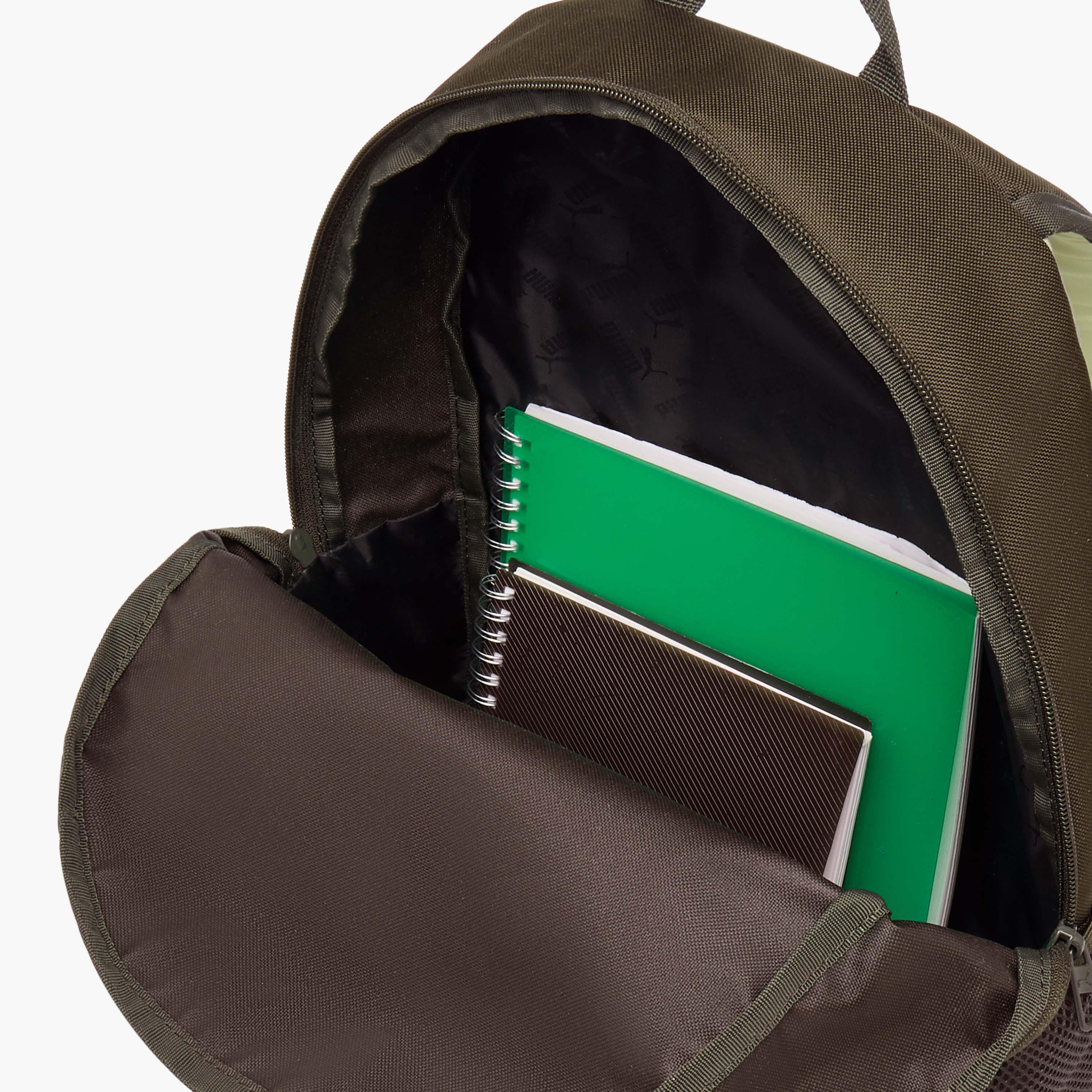Puma Logo Print School Backpack with Adjustable Straps and Zip Closure-boys-accessories-bagsandbackpacks-image-7