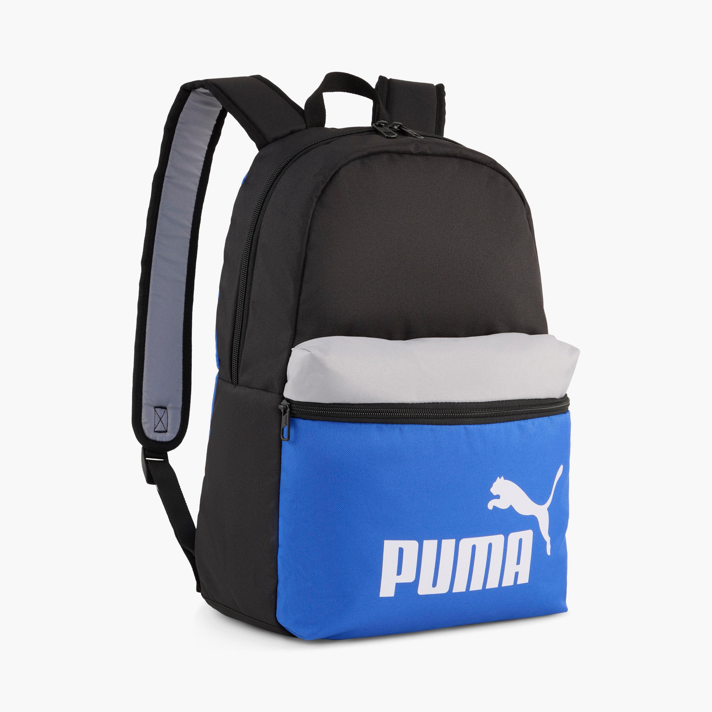 Puma Logo Print School Backpack with Adjustable Straps and Zip Closure-boys-accessories-bagsandbackpacks-image-1