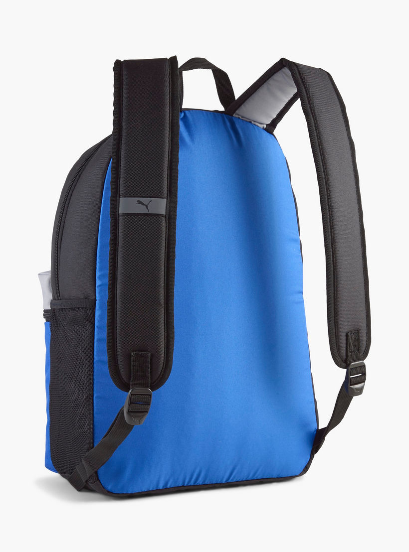 Puma Logo Print School Backpack with Adjustable Straps and Zip Closure-boys-accessories-bagsandbackpacks-image-2