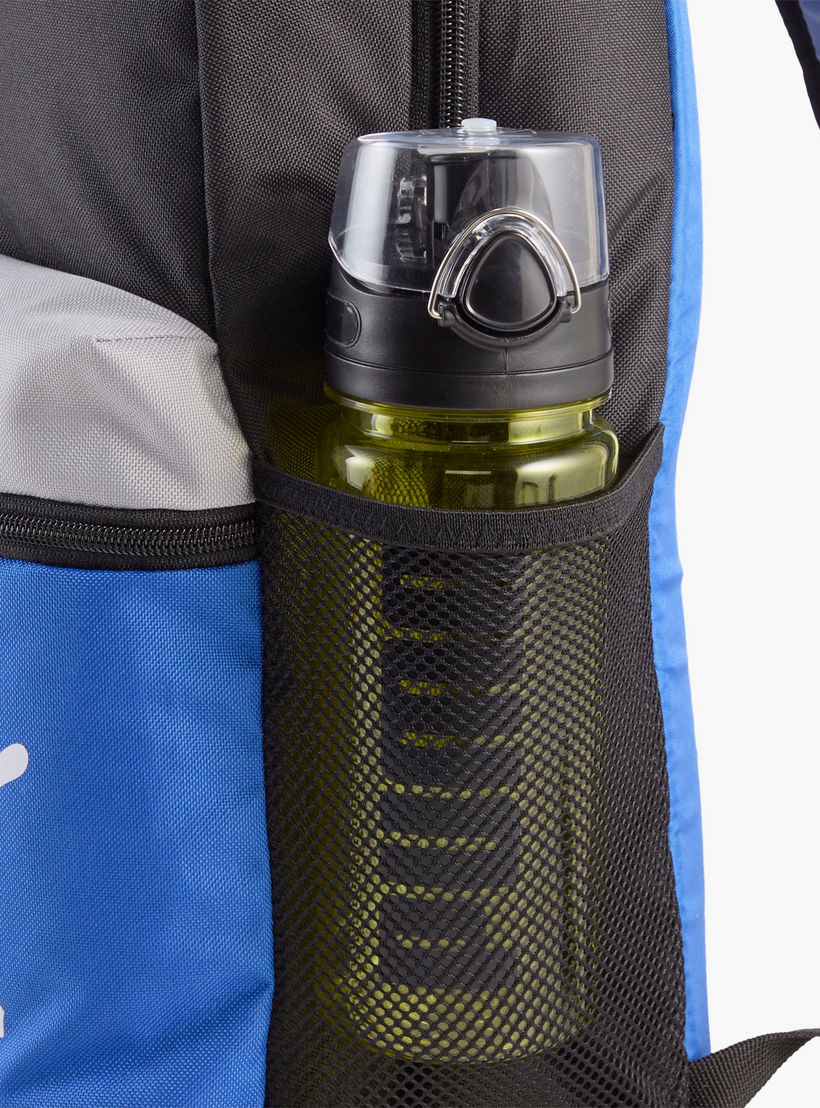 Puma Logo Print School Backpack with Adjustable Straps and Zip Closure-boys-accessories-bagsandbackpacks-image-3