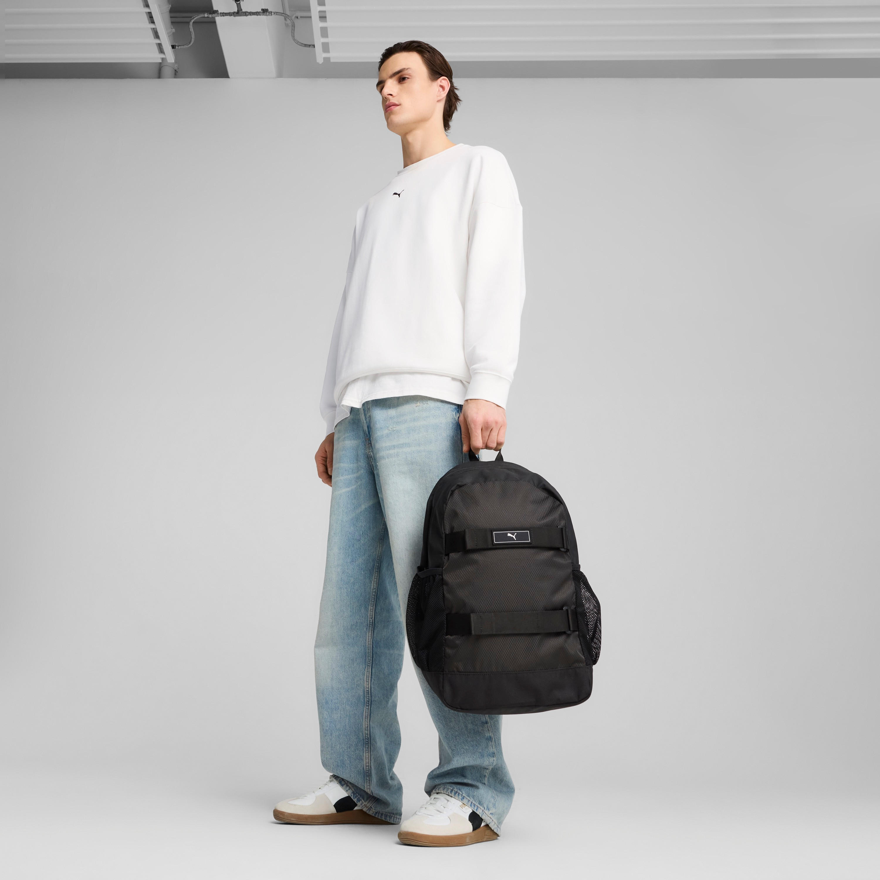 شنطة مدرسية سادة مع حمّالات كتف قابلة للتعديل وسحّاب إغلاق من بوما-boys-accessories-bagsandbackpacks-image-2