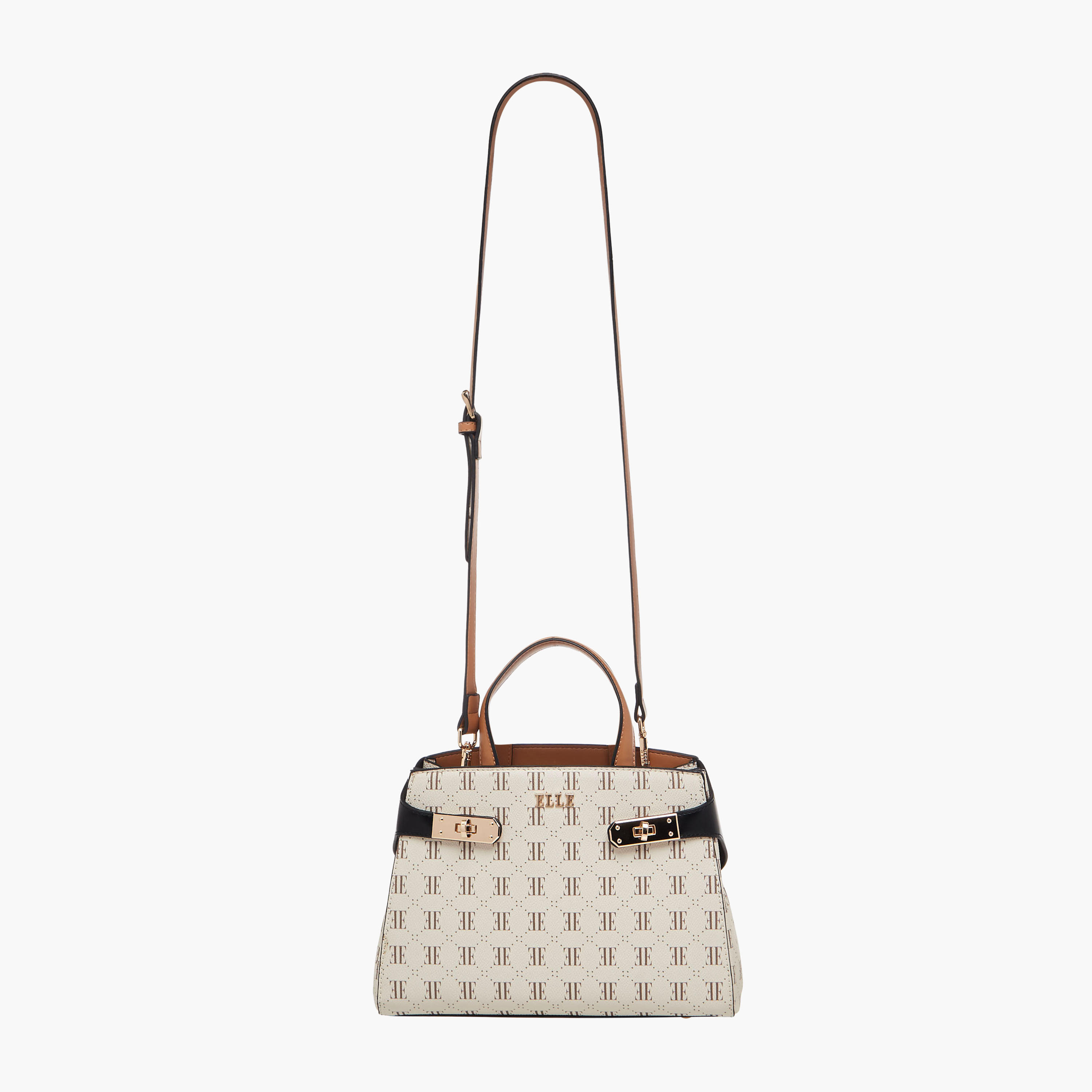 Elle Monogram Print Tote Bag with Detachable Strap-women-bagsandwallets-handbags-image-3