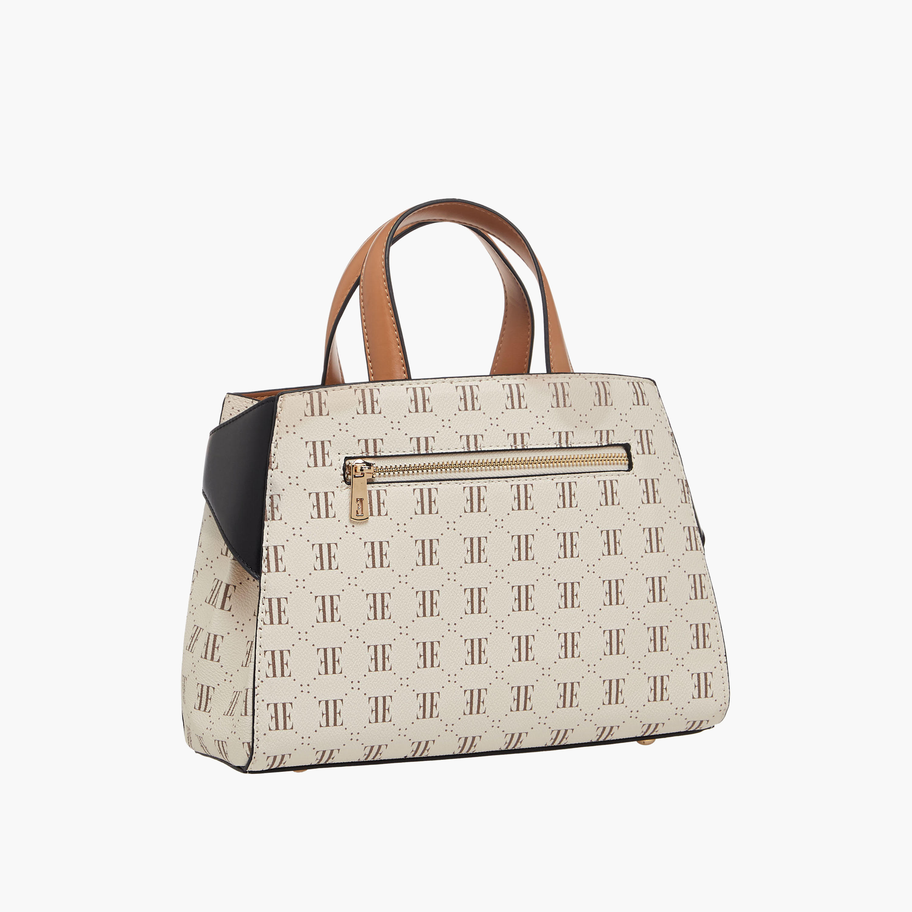 Elle Monogram Print Tote Bag with Detachable Strap-women-bagsandwallets-handbags-image-4