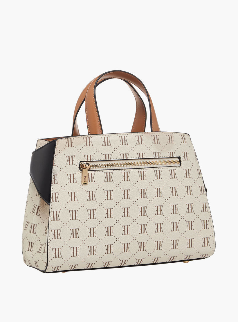 Elle Monogram Print Tote Bag with Detachable Strap-women-bagsandwallets-handbags-image-4