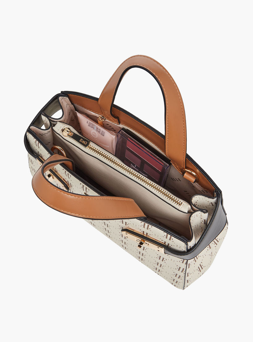 Elle Monogram Print Tote Bag with Detachable Strap-women-bagsandwallets-handbags-image-9