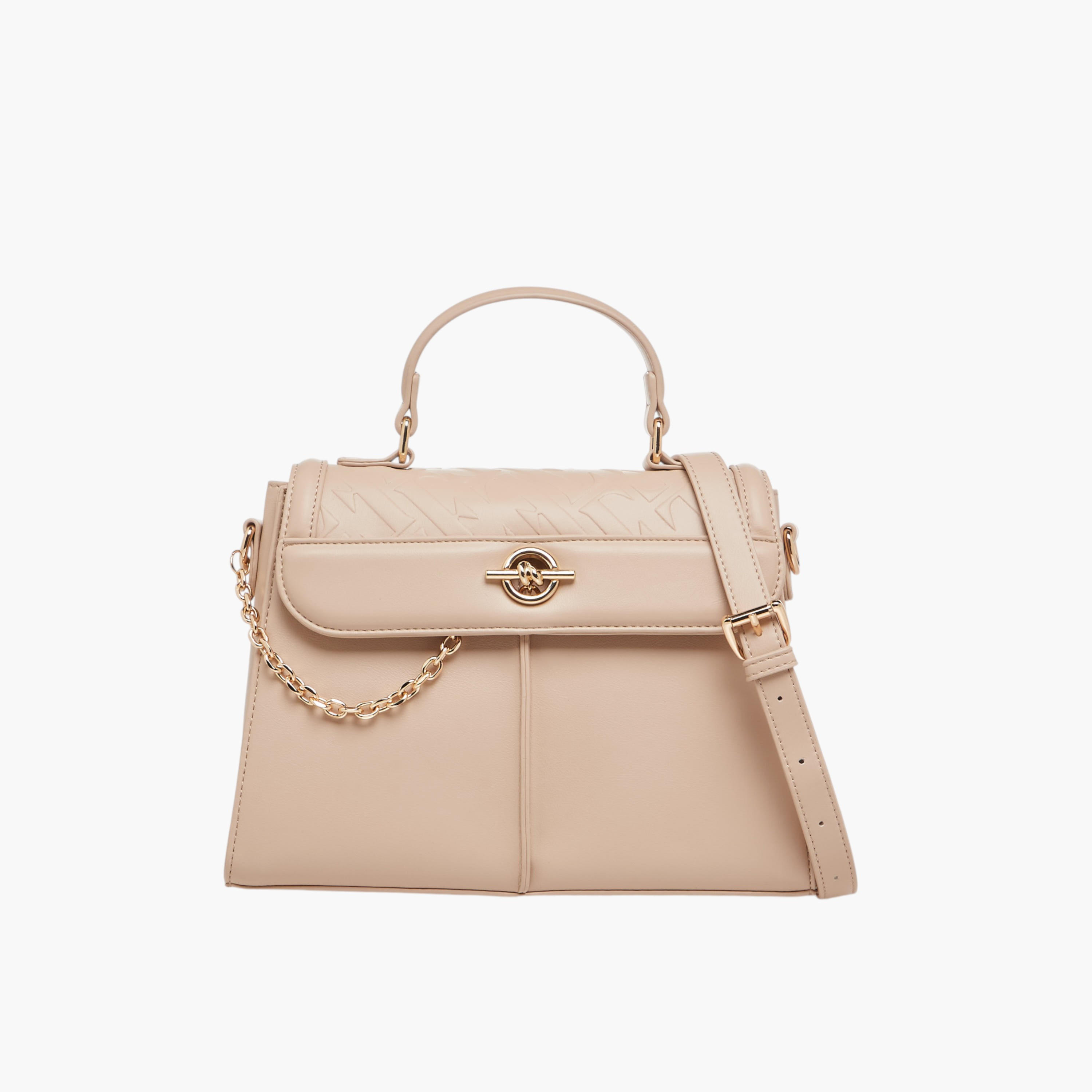 شنطة ساتشيل بنقشة شعار وحزام قابل للفصل من إيل-women-bagsandwallets-handbags-image-1