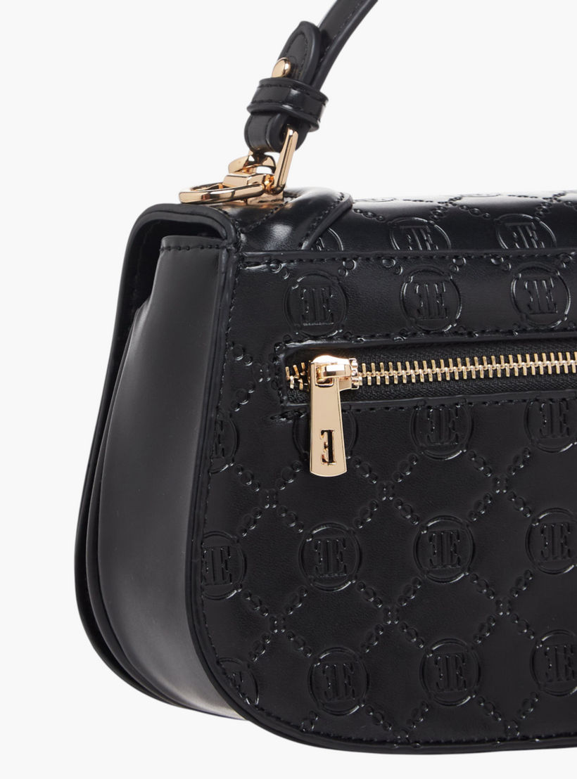 Elle Monogram Embossed Satchel Bag with Metal Accent-women-bagsandwallets-handbags-image-6