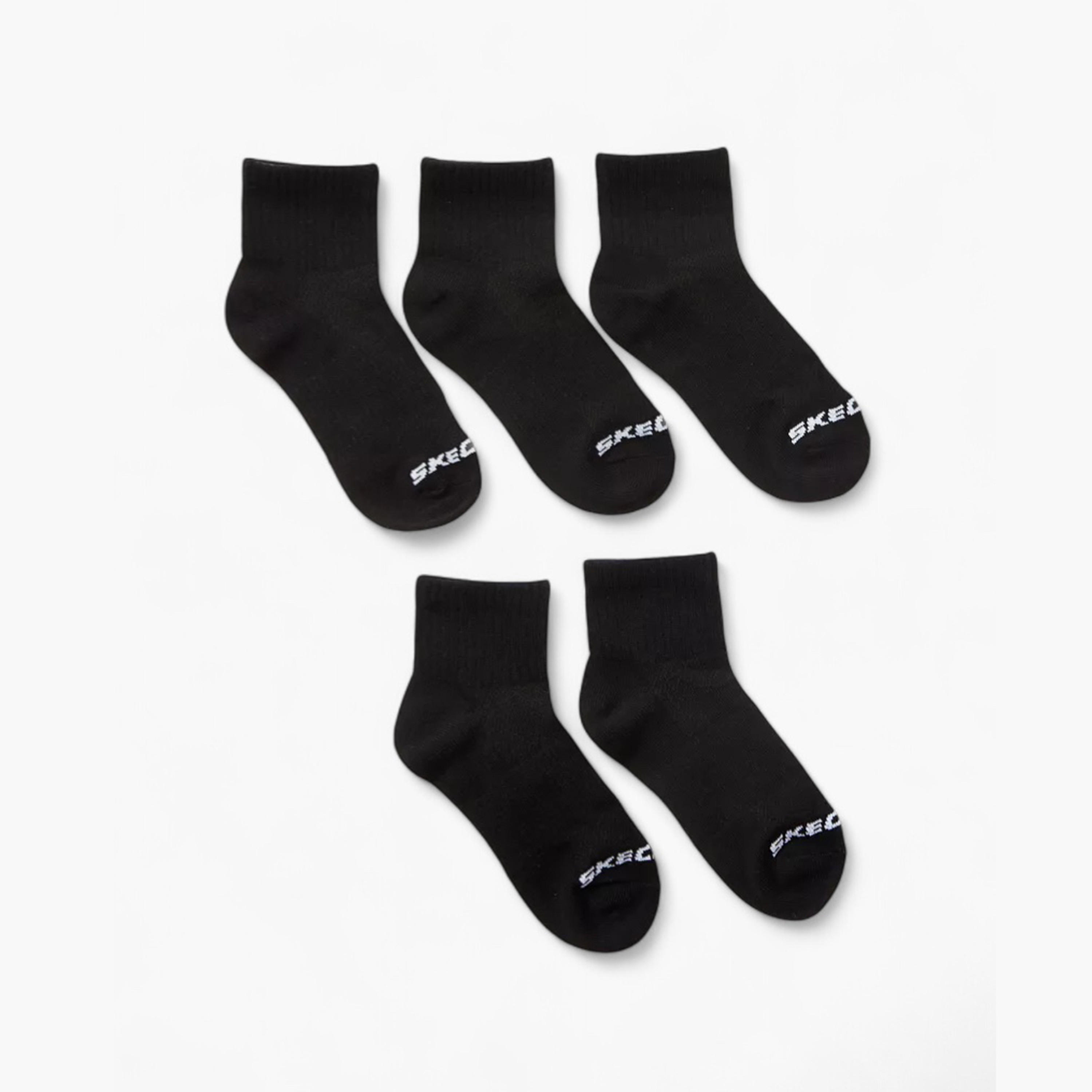 طقم جوارب 5 أزواج بطول الكاحل وبطبعات من سكيتشرز-girls-accessories-socks-image-1