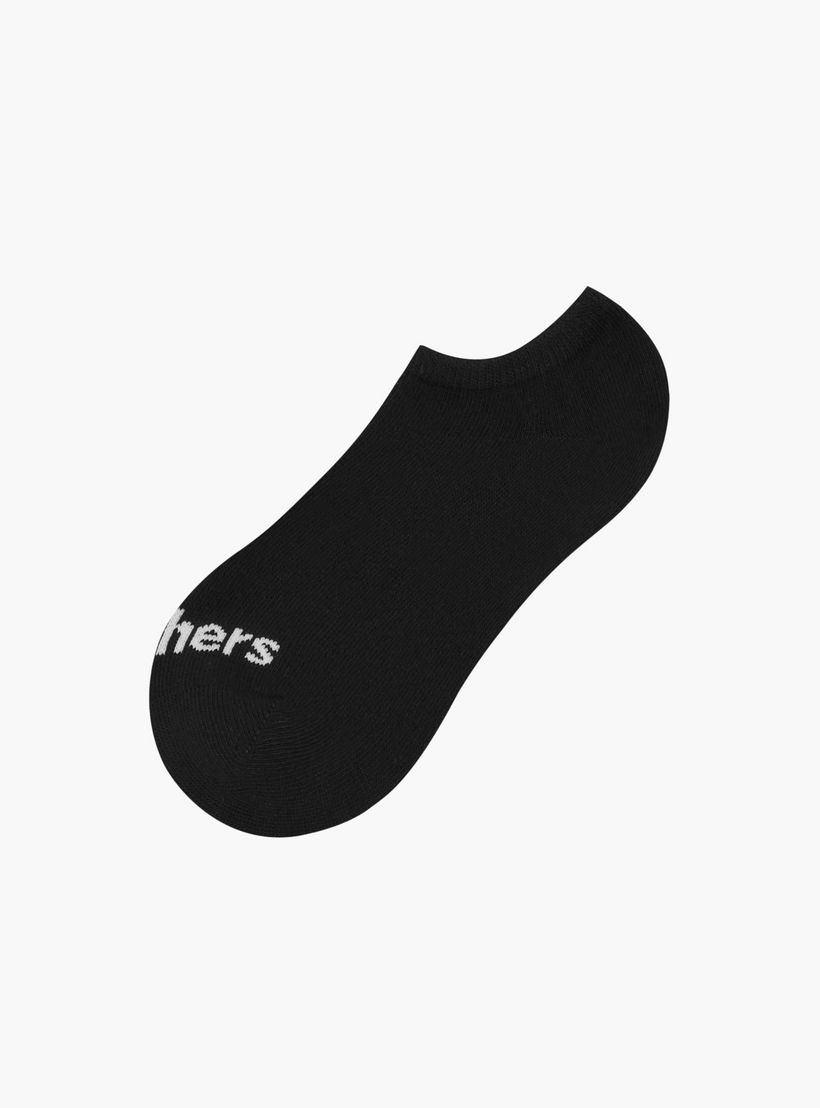Skechers Logo Print Non Terry No Show Socks - Set of 3-girls-accessories-socks-image-2