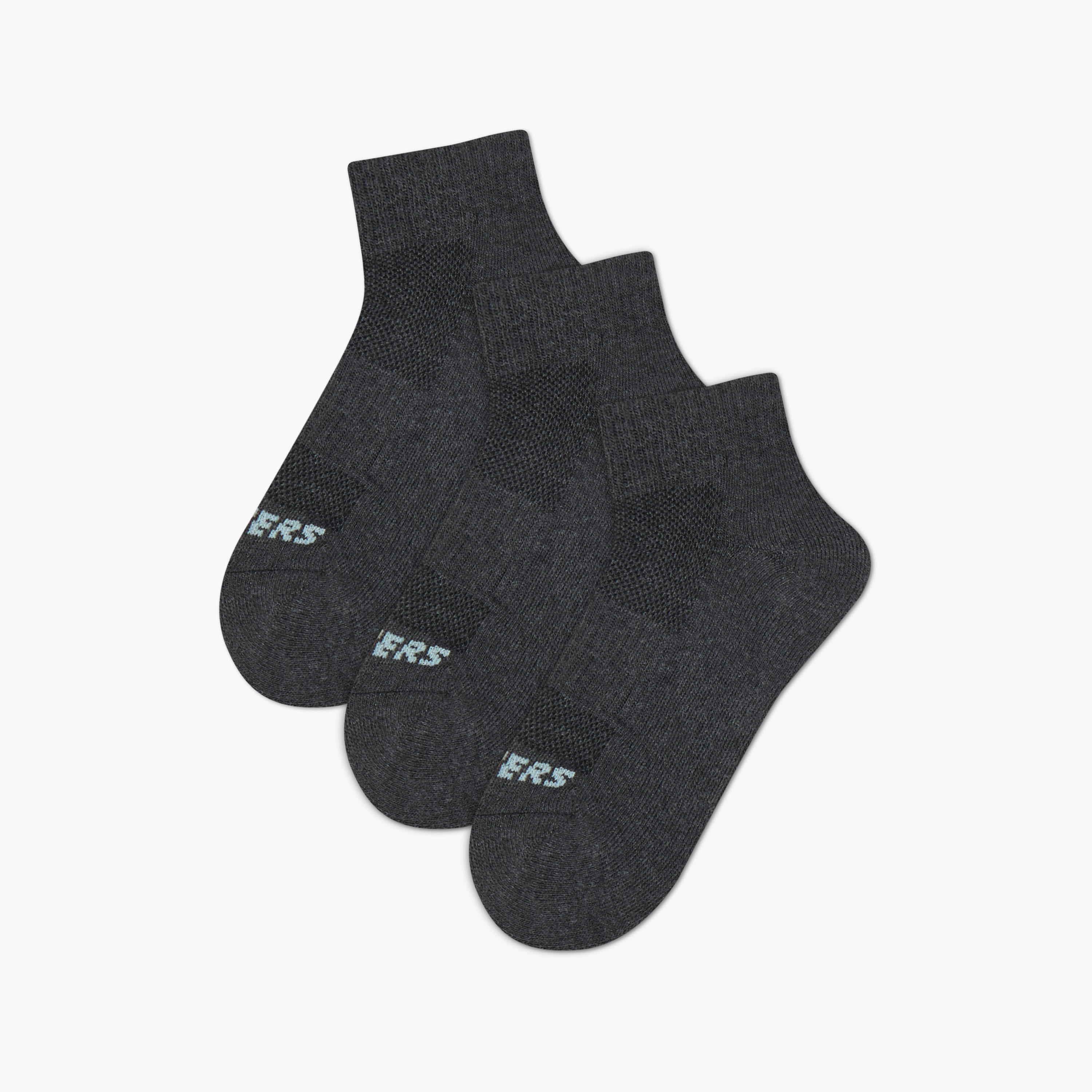 Skechers Logo Print Terry Quarter Ankle Length Socks - Set of 3-girls-accessories-socks-image-1