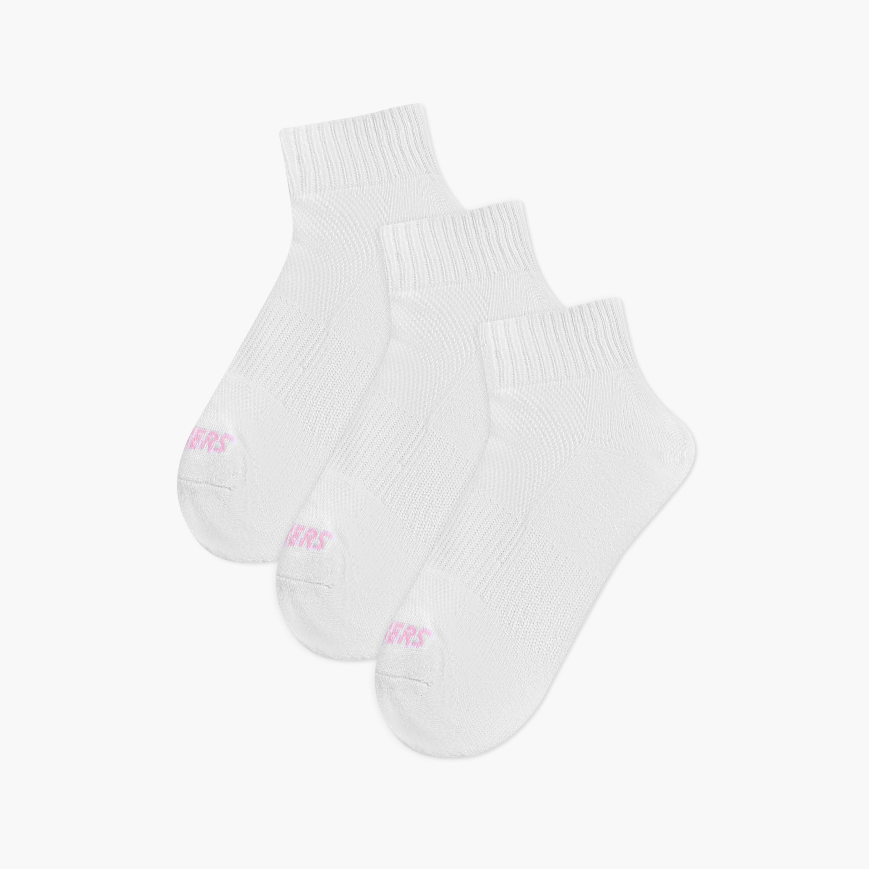 Skechers Textured Ankle Length Sports Socks - Set of 3-girls-accessories-socks-image-1