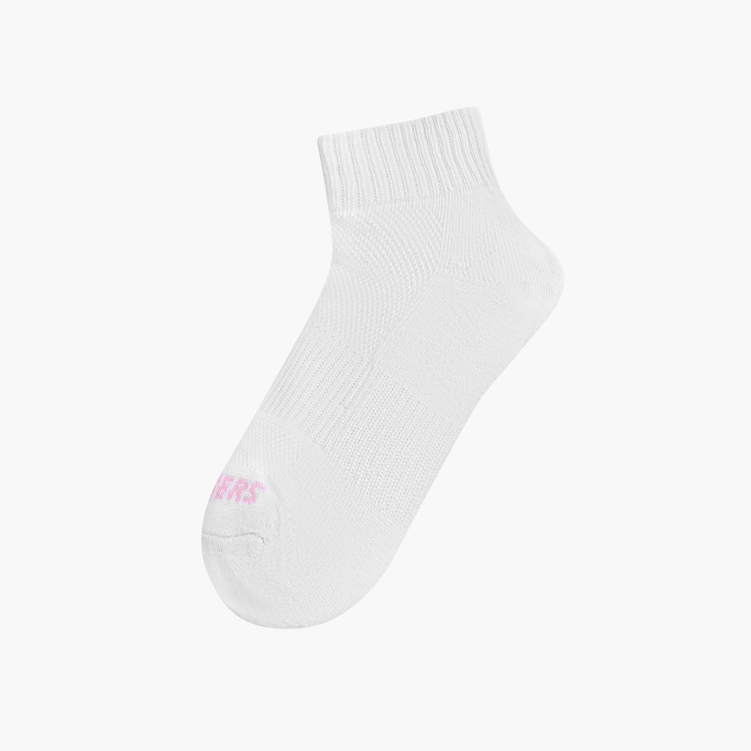 Skechers Textured Ankle Length Sports Socks - Set of 3-girls-accessories-socks-image-2