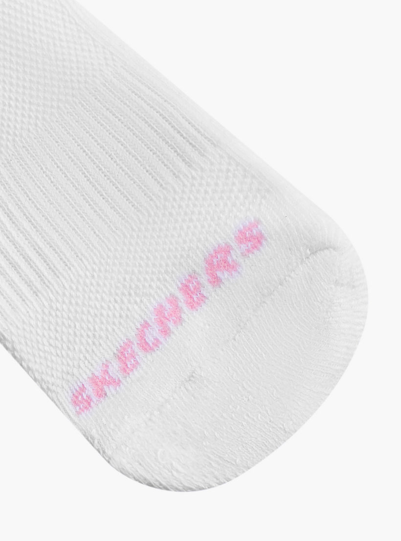 Skechers Textured Ankle Length Sports Socks - Set of 3-girls-accessories-socks-image-3