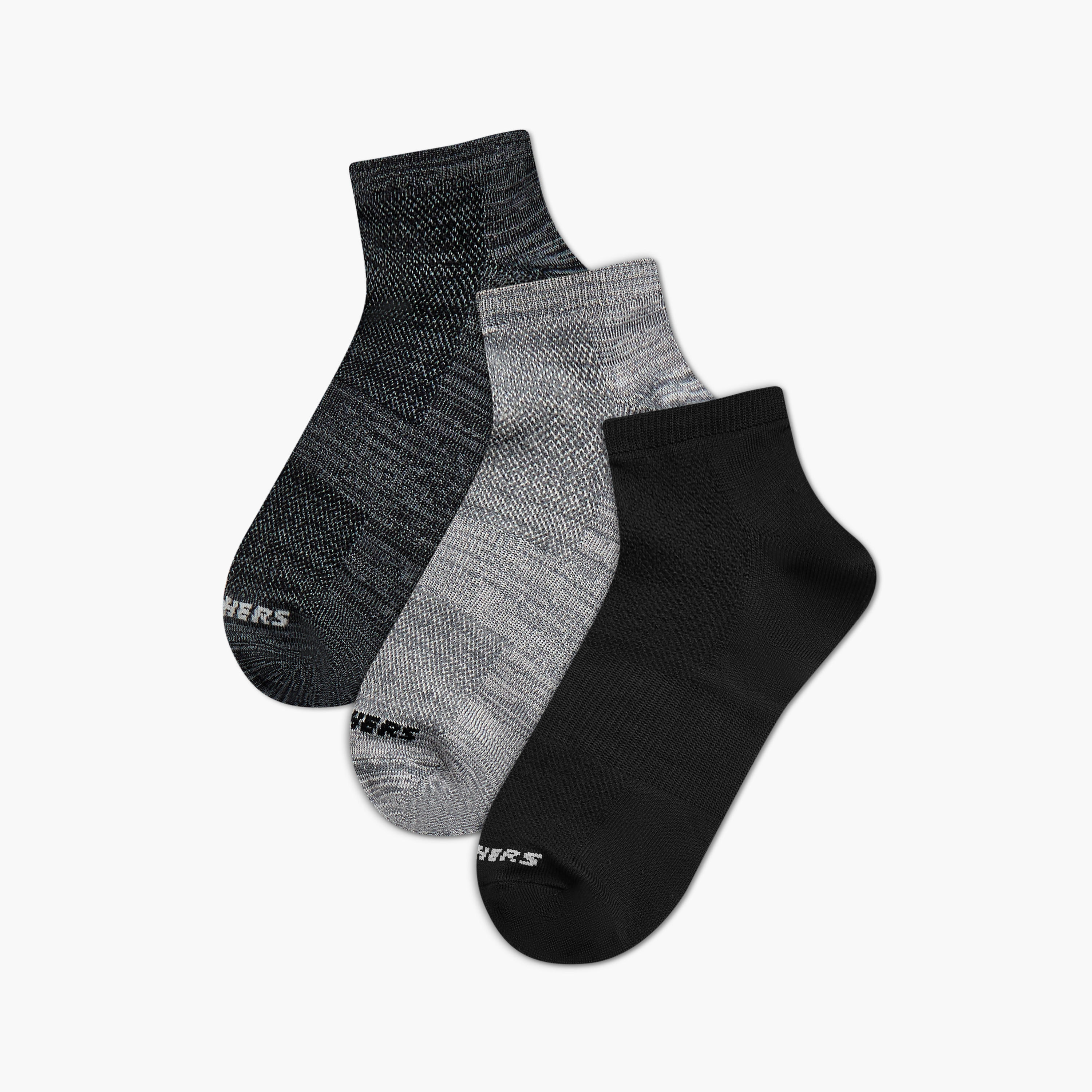 Skechers Textured Ankle Length Socks - Set of 3-men-socks-image-1