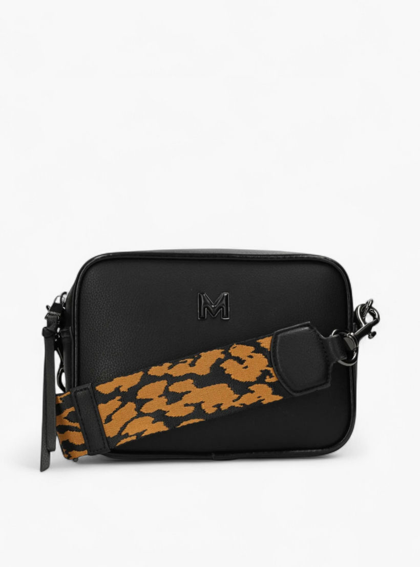 Mexx Solid Crossbody Bag with Printed Detachable Strap-women-bagsandwallets-handbags-image-1