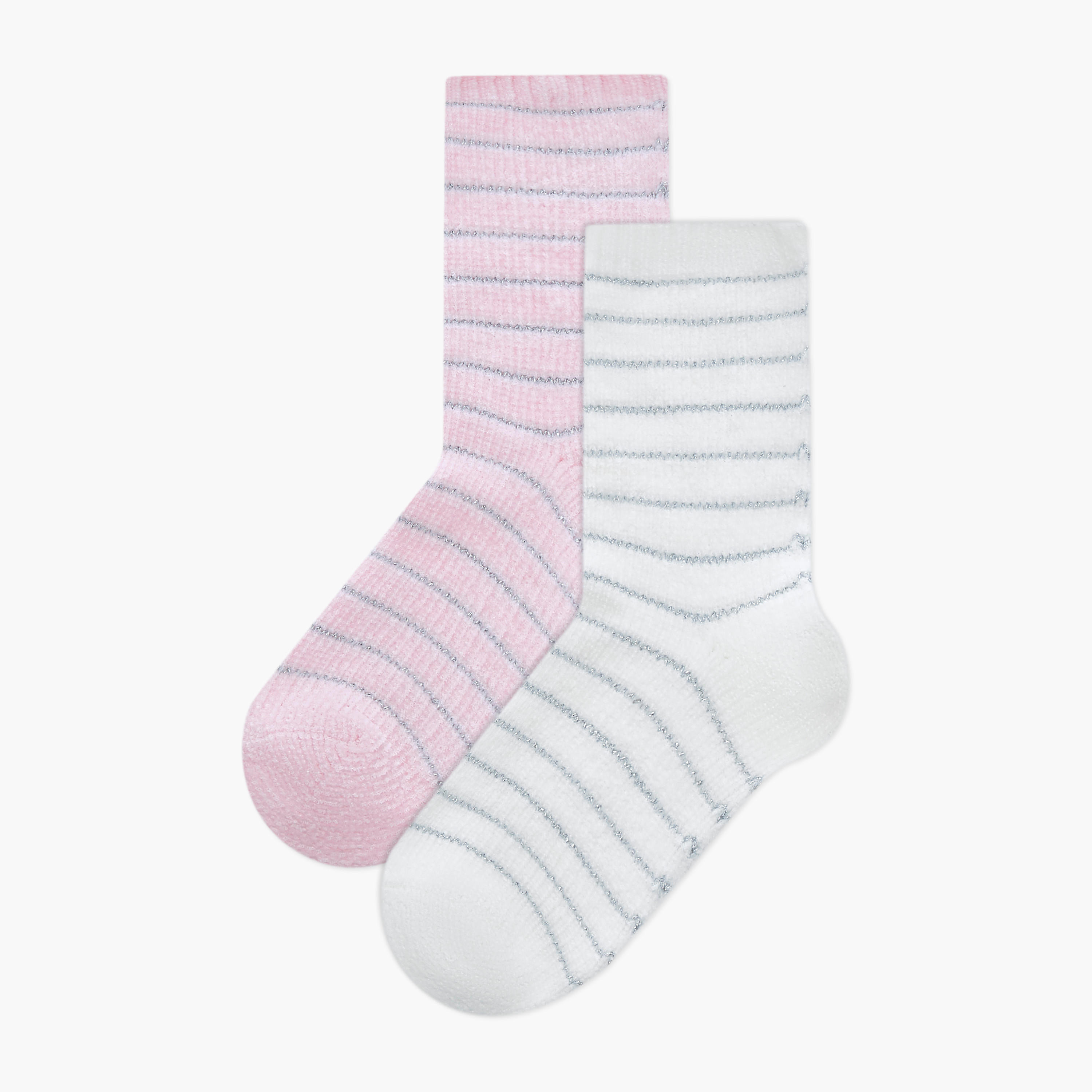 Gloo Pack of 2 Crew Length Non Terry Socks-women-socksandstockings-image-1