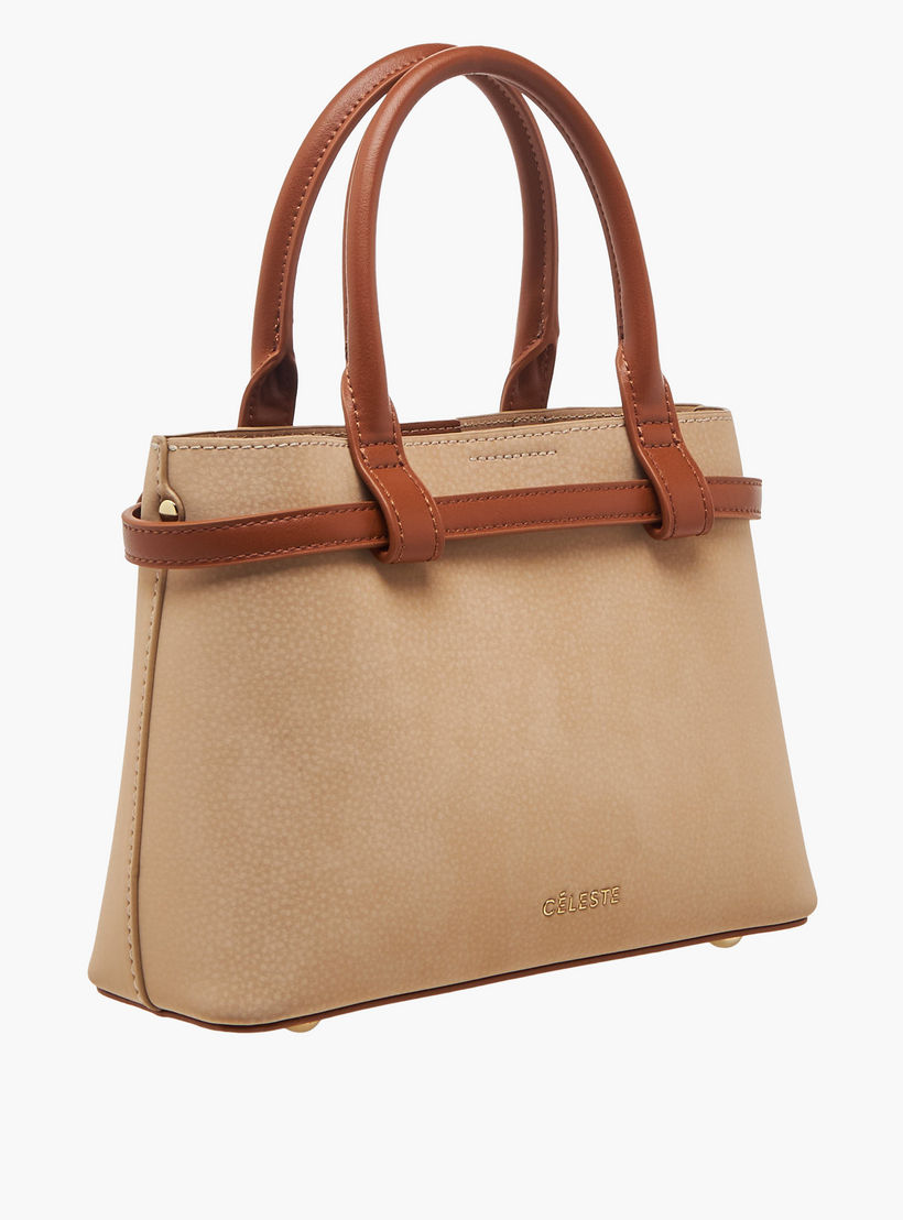 شنطة توت بارزة الملمس بحزام كتف قابل للفصل من سيليست-women-bagsandwallets-handbags-image-5