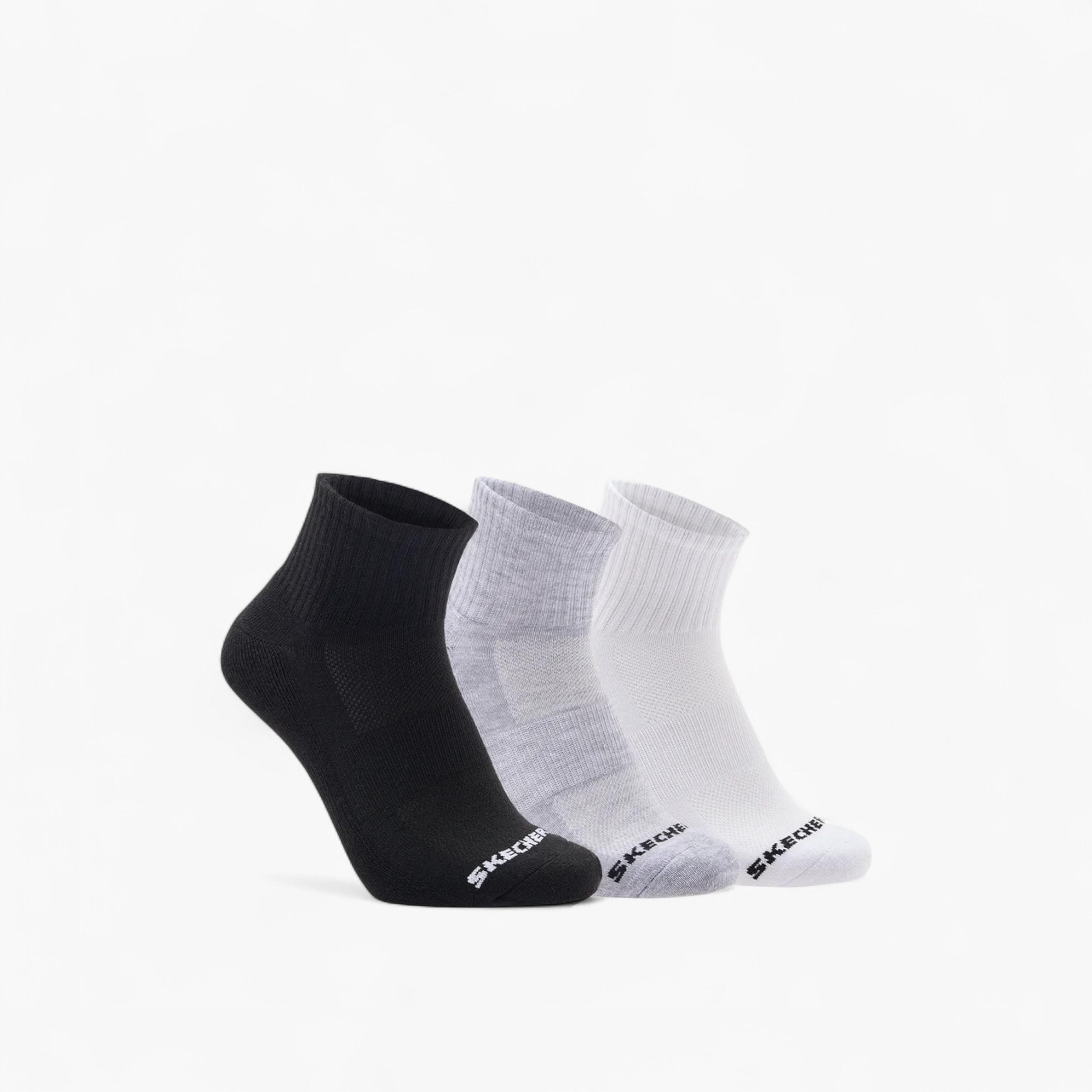 جوارب رياضية لربع الكاحل للرجال من سكيتشرز - طقم من 3 أزواج-men-socks-image-1