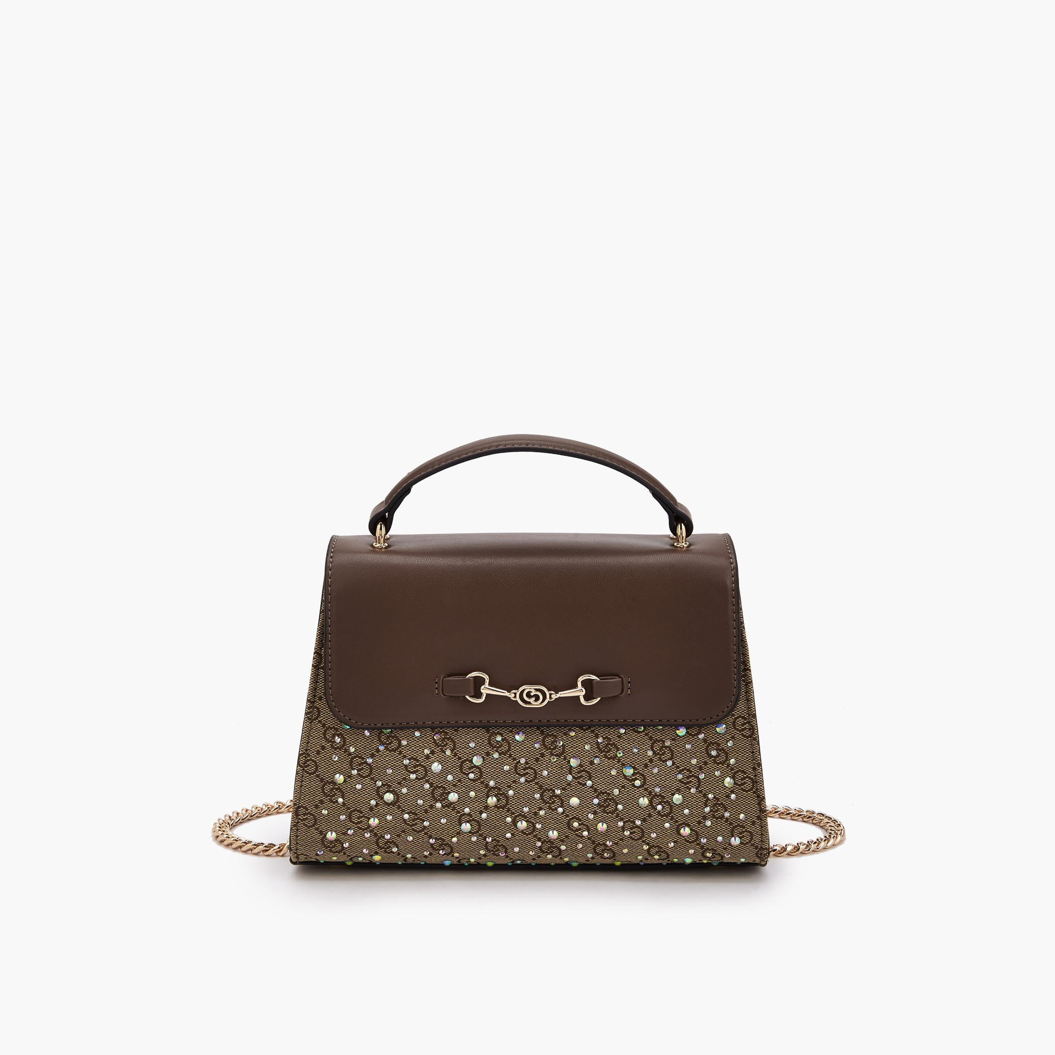 شنطة ساتشيل مزينة بحزام قابل للفصل من سيليست-women-bagsandwallets-handbags-image-1