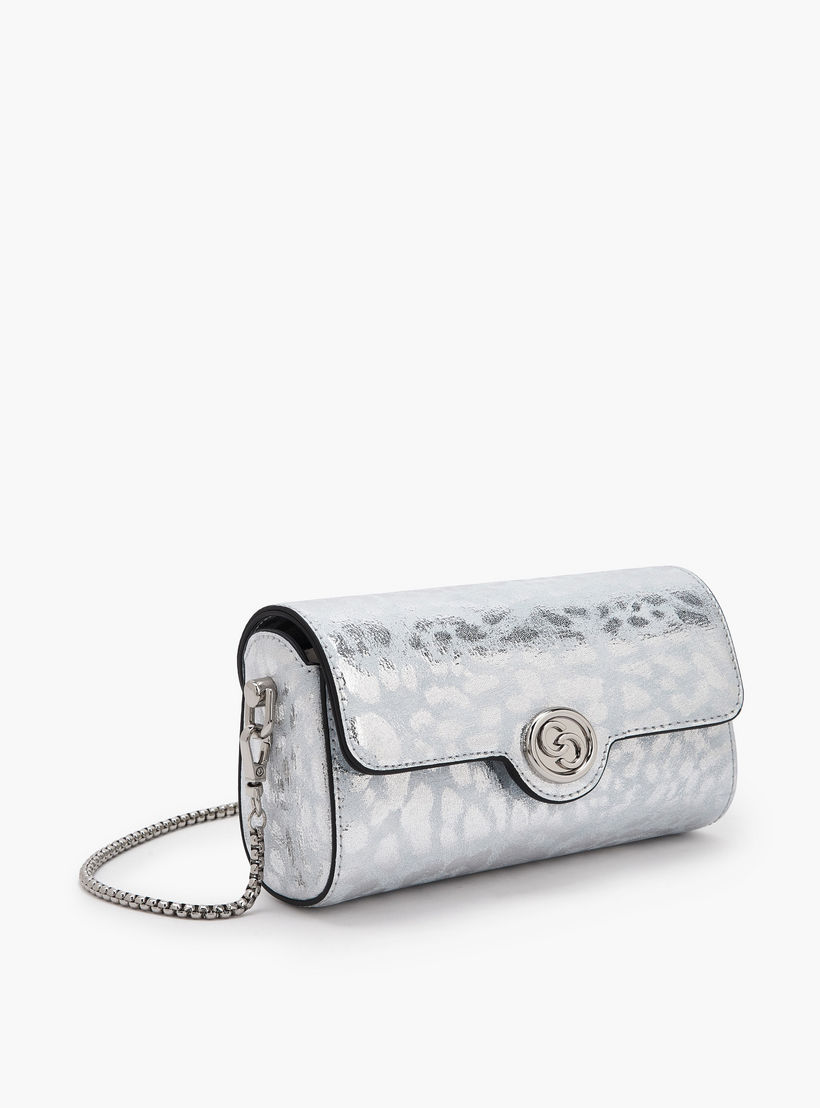 Celeste Metallic Print Crossbody Bag with Chain Strap-women-bagsandwallets-handbags-image-4