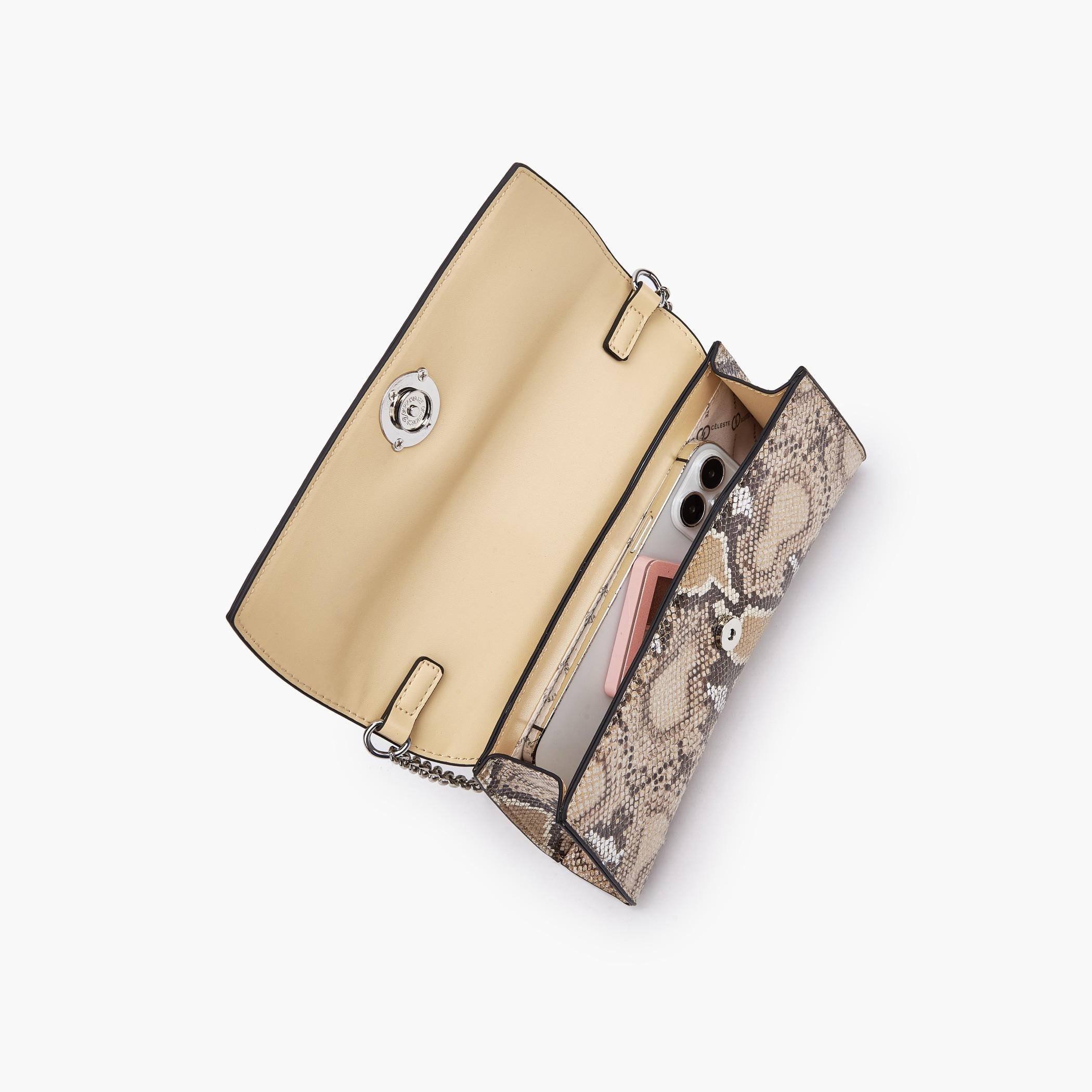 شنطة كلاتش بطبعات حيوانات وبحزام سلسلة من سيليست-women-bagsandwallets-handbags-image-8