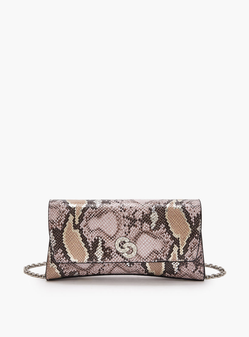 شنطة كلاتش بطبعات حيوانات وبحزام سلسلة من سيليست-women-bagsandwallets-handbags-image-1