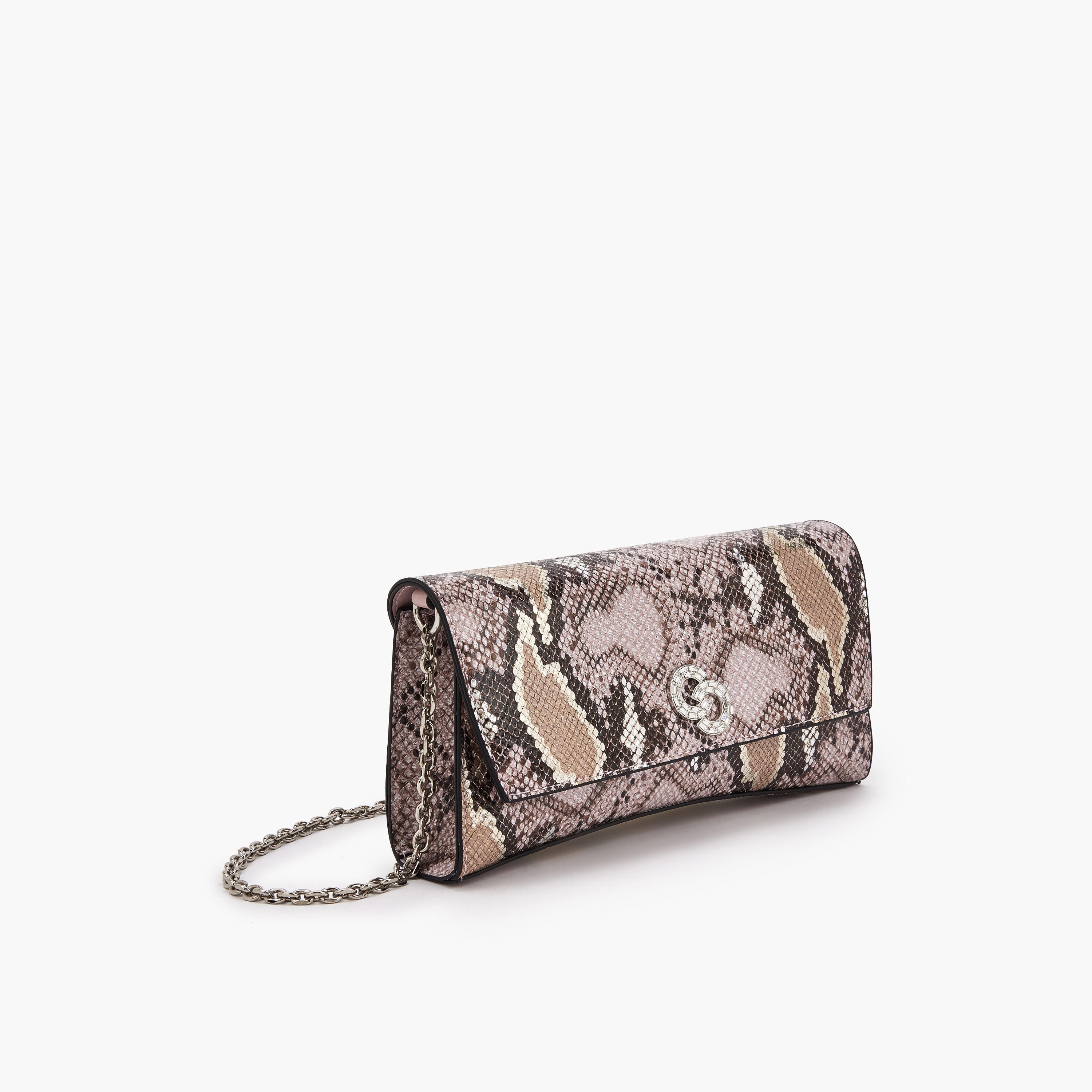 شنطة كلاتش بطبعات حيوانات وبحزام سلسلة من سيليست-women-bagsandwallets-handbags-image-7