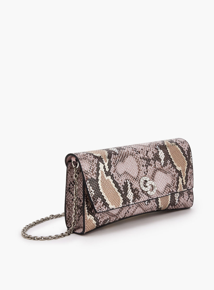 شنطة كلاتش بطبعات حيوانات وبحزام سلسلة من سيليست-women-bagsandwallets-handbags-image-7