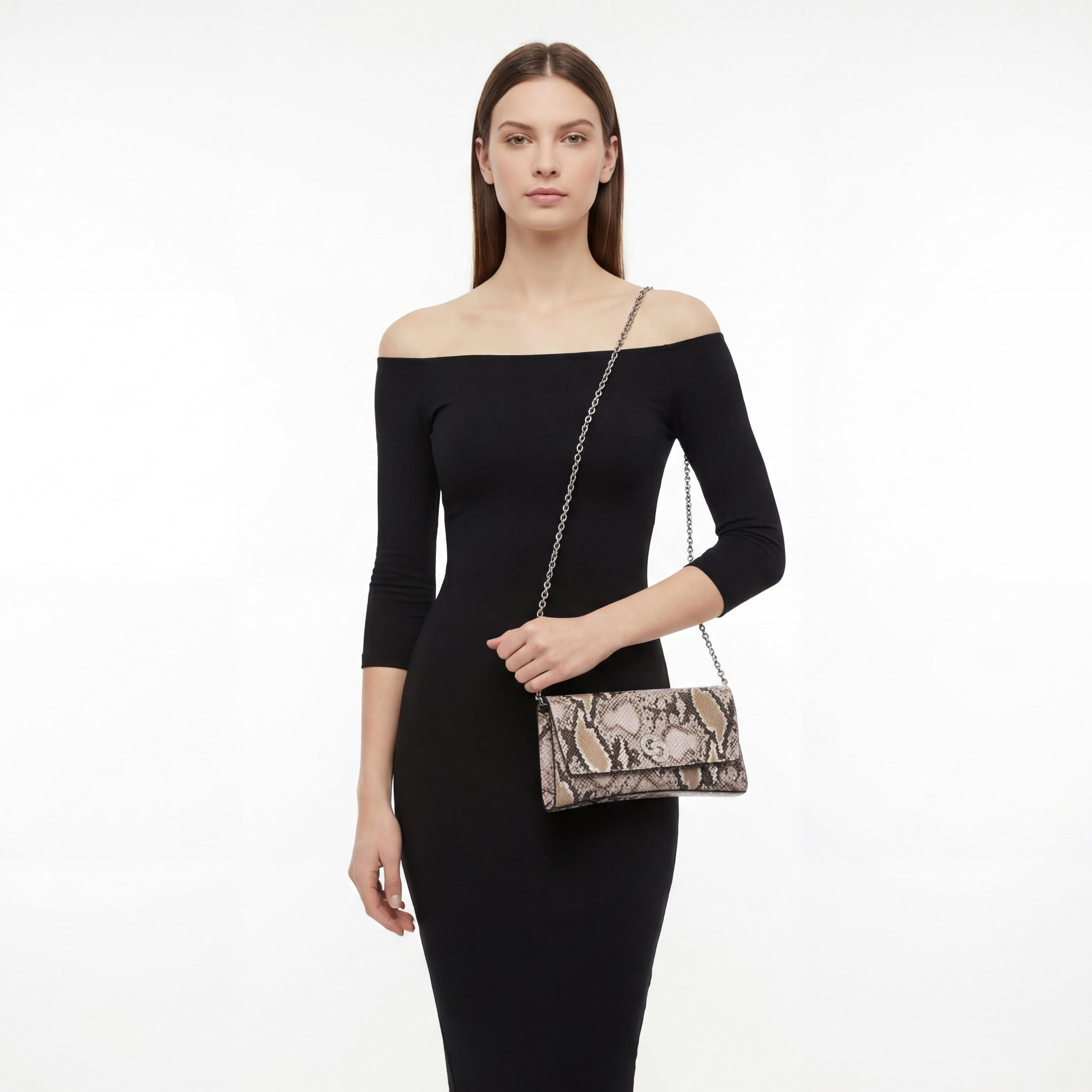 شنطة كلاتش بطبعات حيوانات وبحزام سلسلة من سيليست-women-bagsandwallets-handbags-image-2