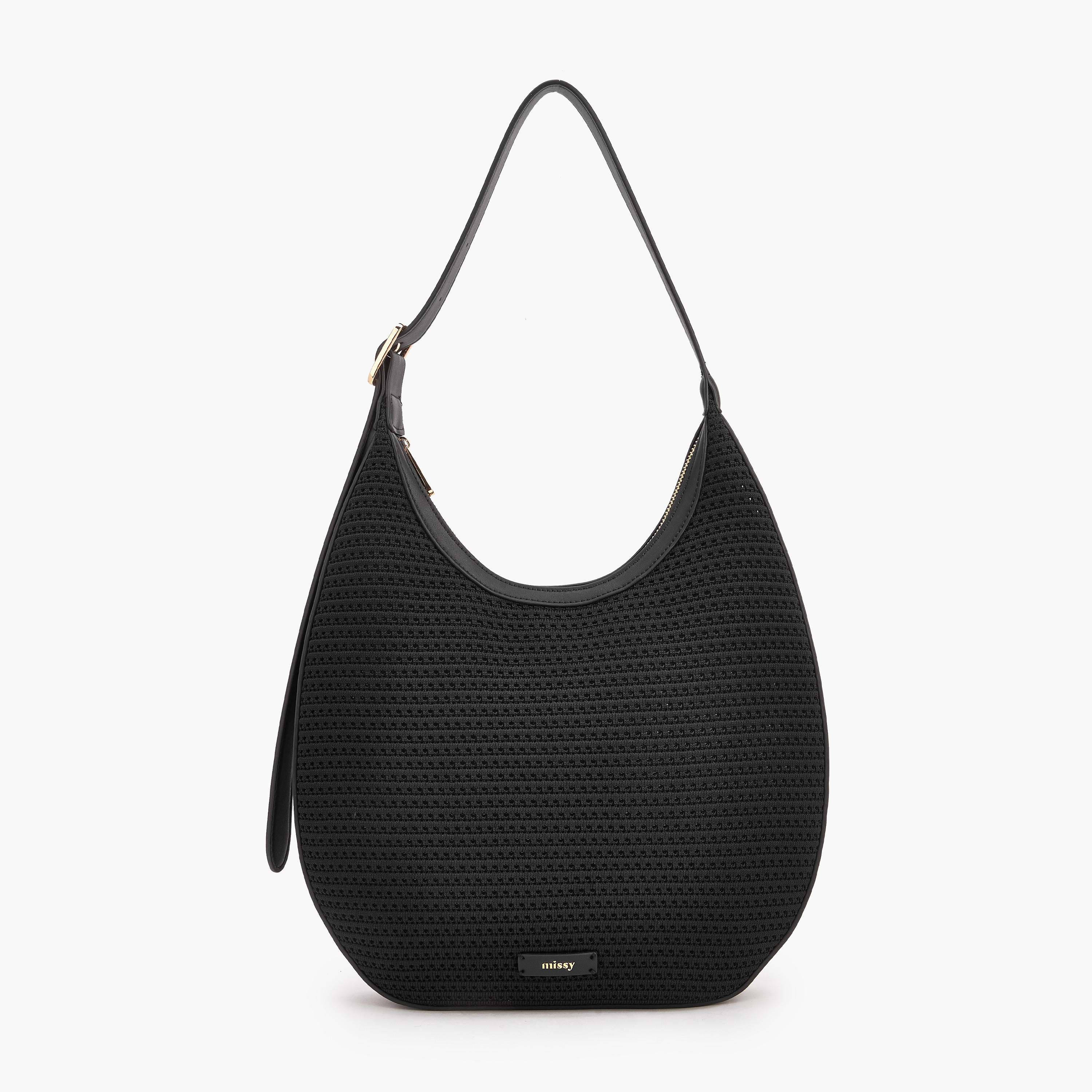 شنطة كتف بارزة الملمس بسحاب إغلاق من ميسي-women-bagsandwallets-handbags-image-1