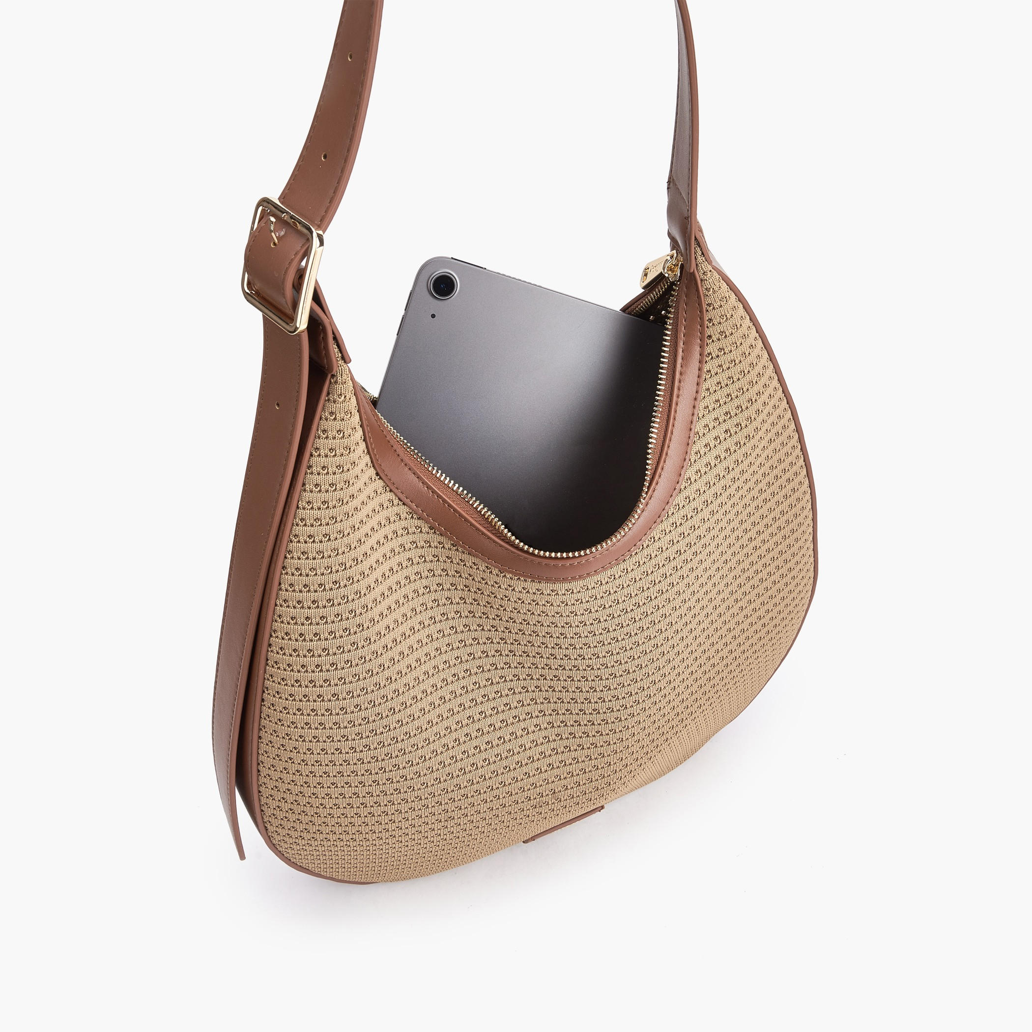 شنطة كتف بارزة الملمس بسحاب إغلاق من ميسي-women-bagsandwallets-handbags-image-7