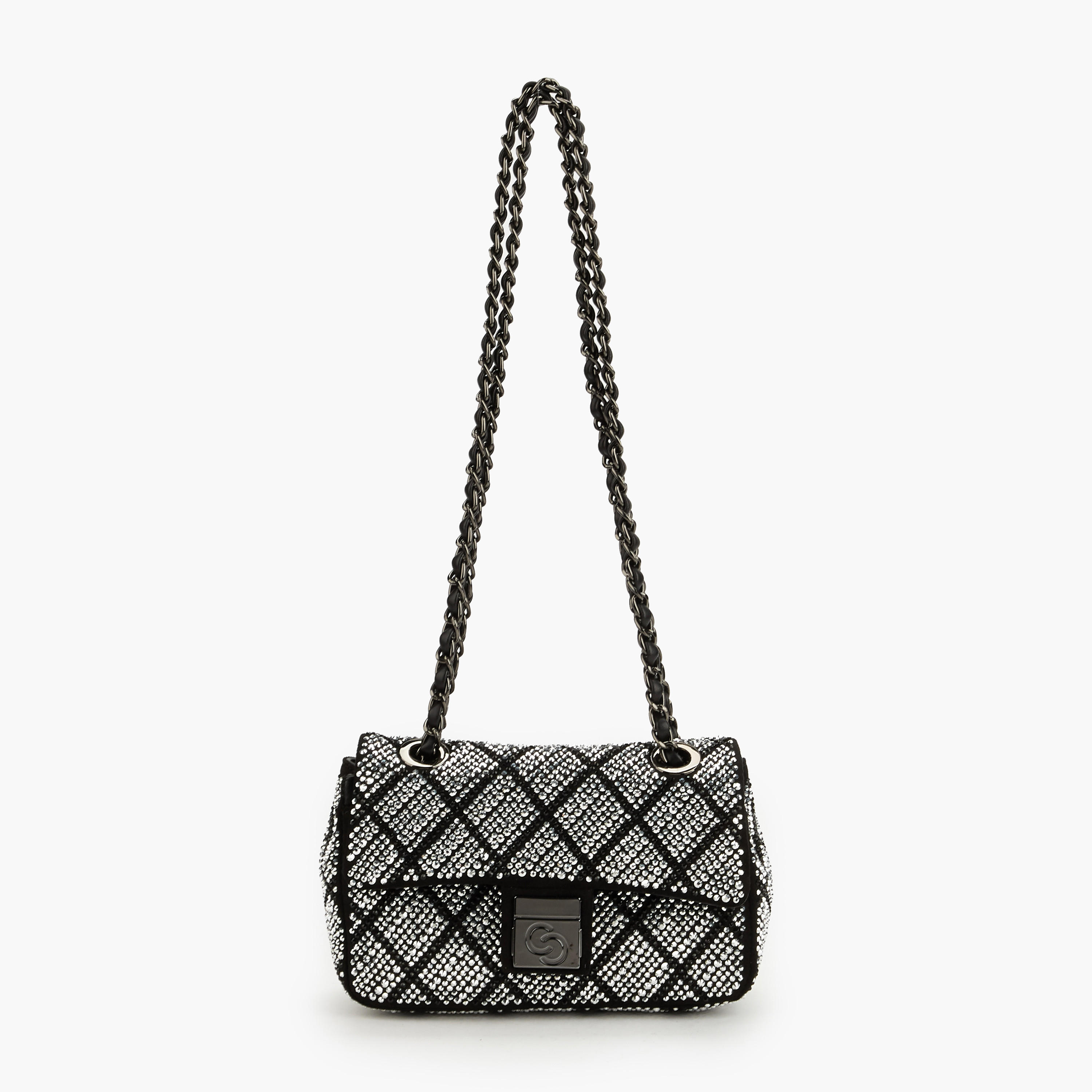 شنطة كروسبودي مزينة بحزام سلسلة من سيليست-women-bagsandwallets-handbags-image-1