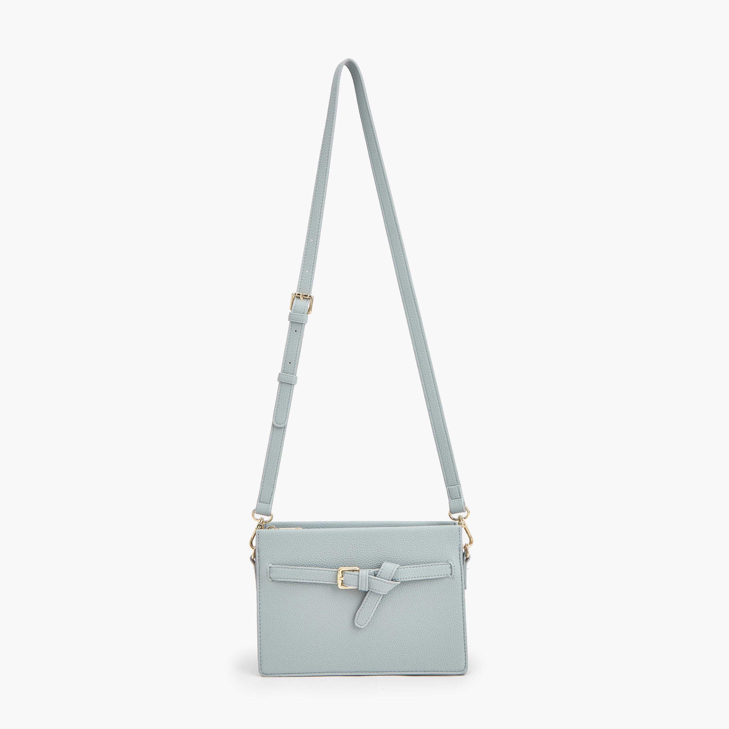 شنطة كروس بودي بارزة الملمس مع حزام قابل للتعديل من لو كونفورت-women-bagsandwallets-handbags-image-3