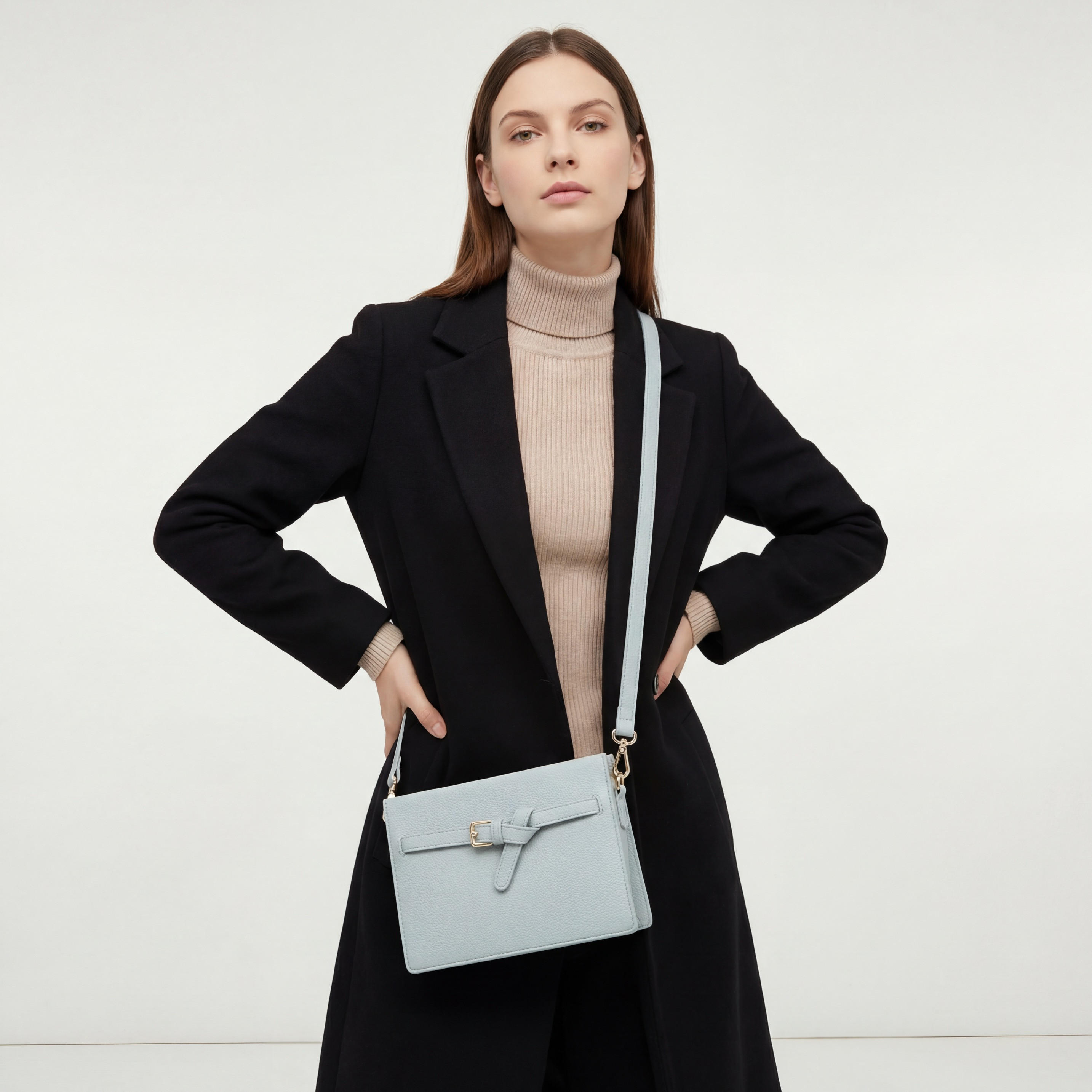 شنطة كروس بودي بارزة الملمس مع حزام قابل للتعديل من لو كونفورت-women-bagsandwallets-handbags-image-2