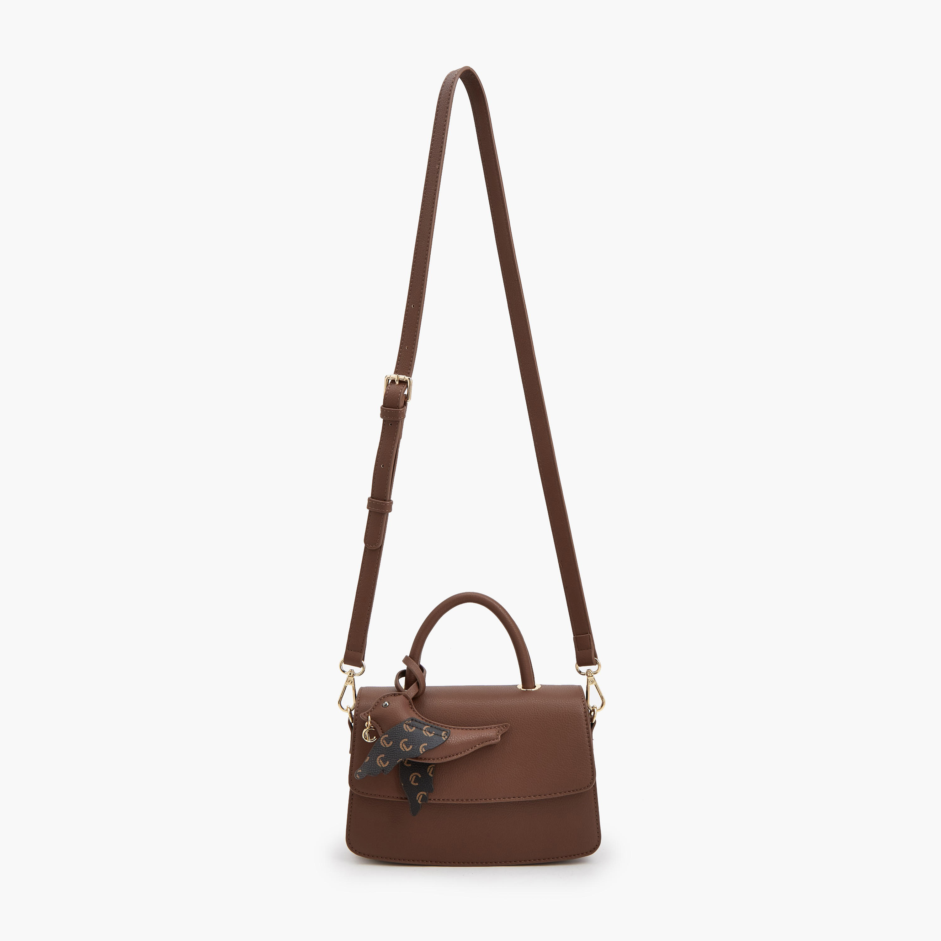 شنطة ساتشل بطبعات مونوجرام مع زينة طائر وحزام قابل للتعديل من لو كونفورت-women-bagsandwallets-handbags-image-2