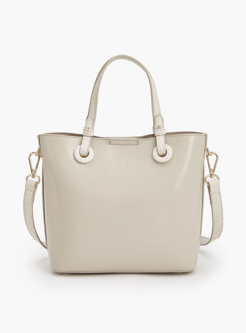 Le Confort Textured Tote Bag with Adjustable Strap-women-bagsandwallets-handbags-image-6