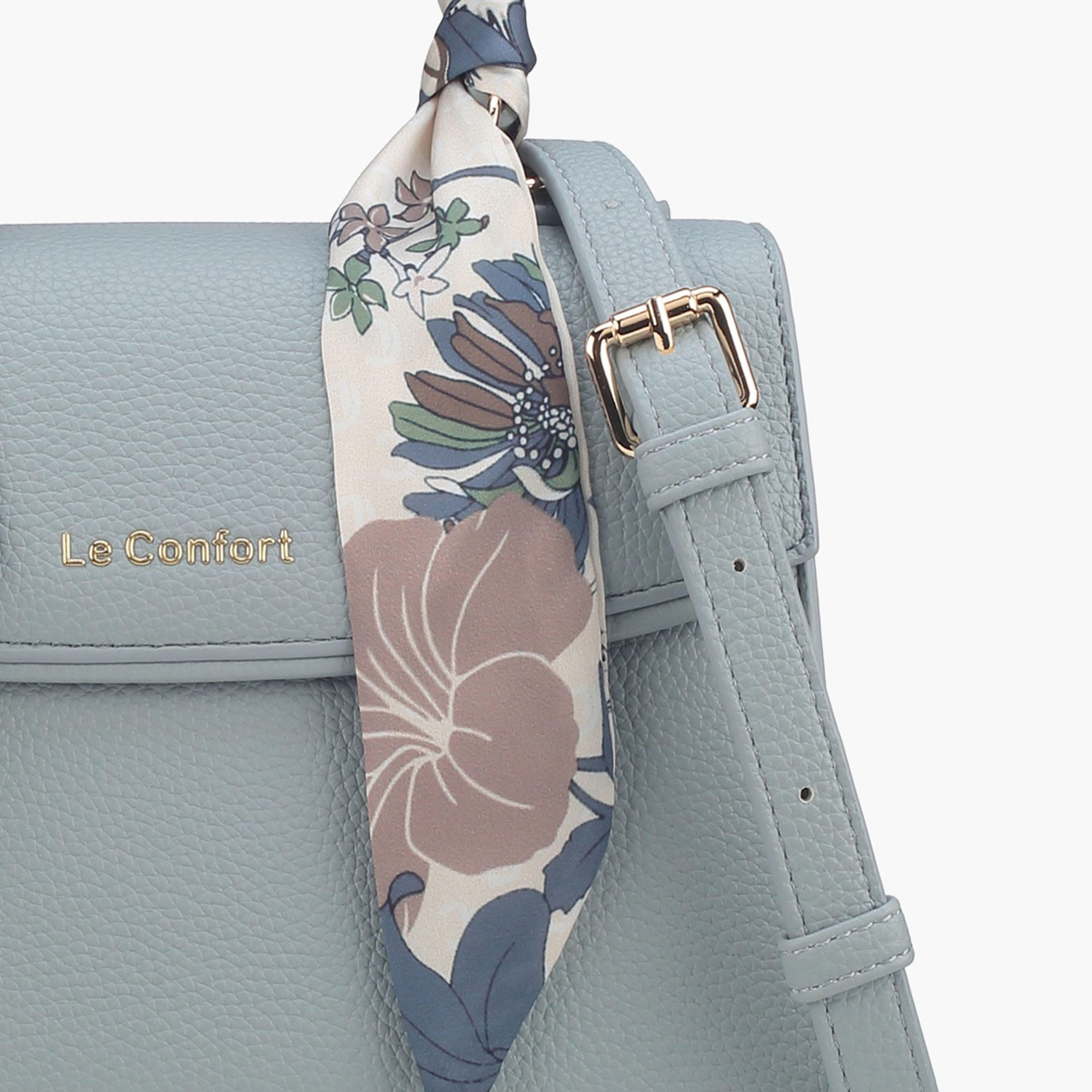 شنطة ساتشيل بزينة وشاح وطية إغلاق من لو كونفورت-women-bagsandwallets-handbags-image-8