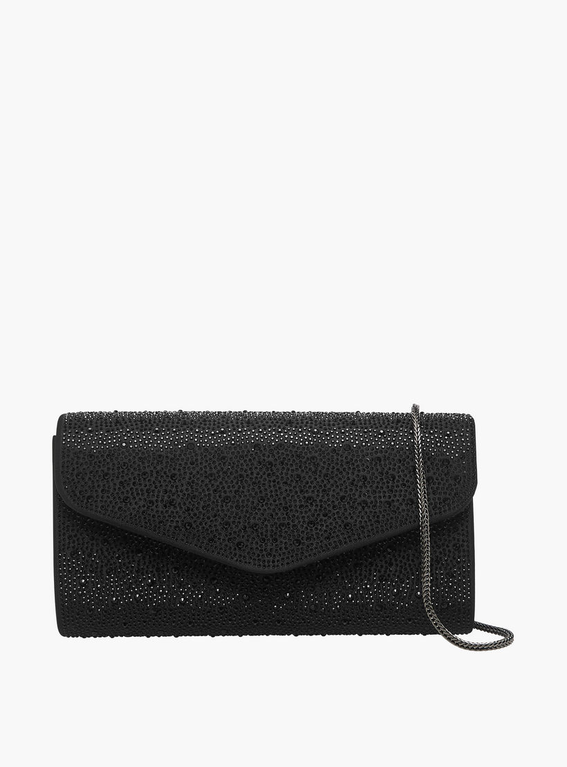 Celeste Embellished Clutch with Chain Strap-women-bagsandwallets-handbags-image-1