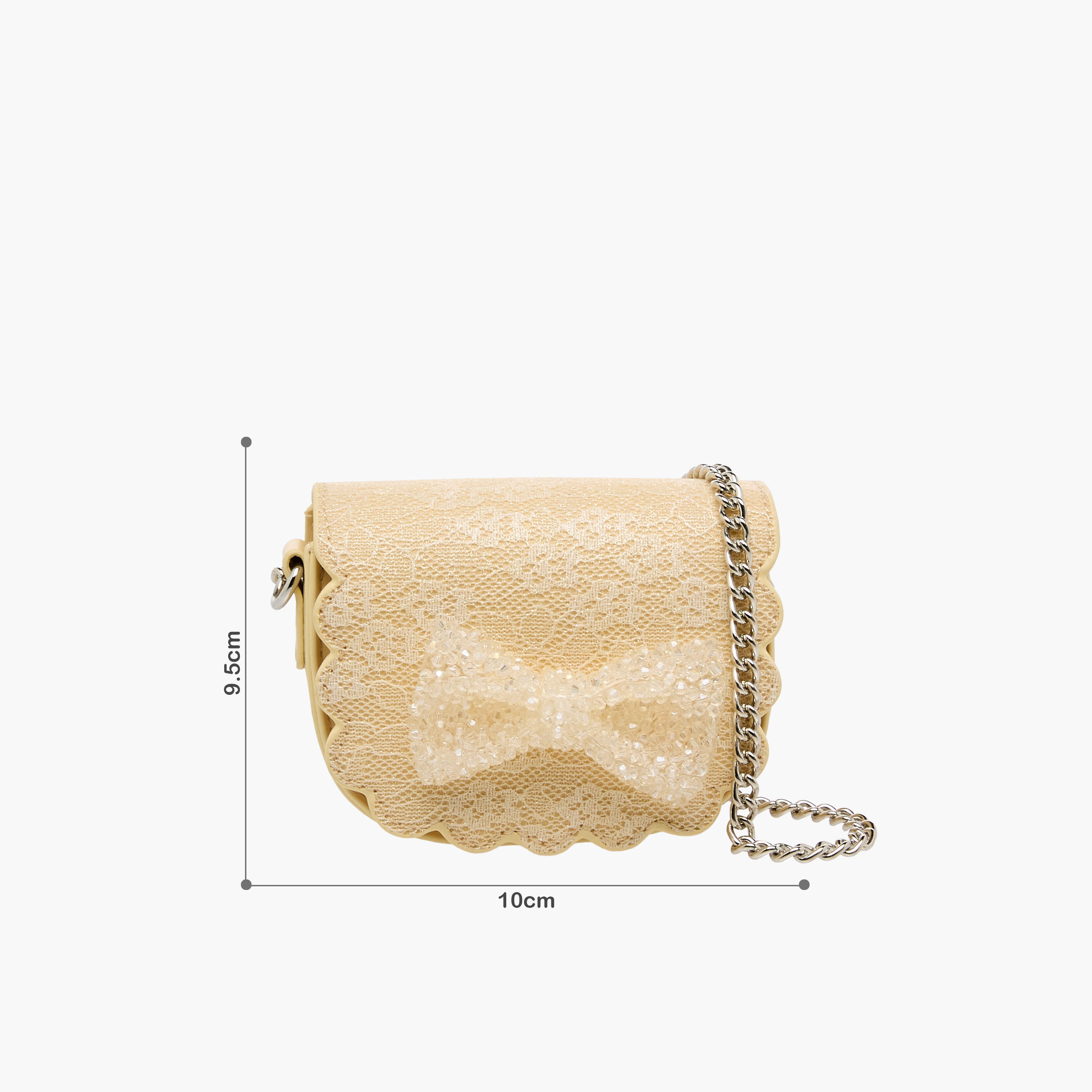 Little Missy Bow Embellished Crossbody Bag with Chain Strap-girls-accessories-bags-image-2