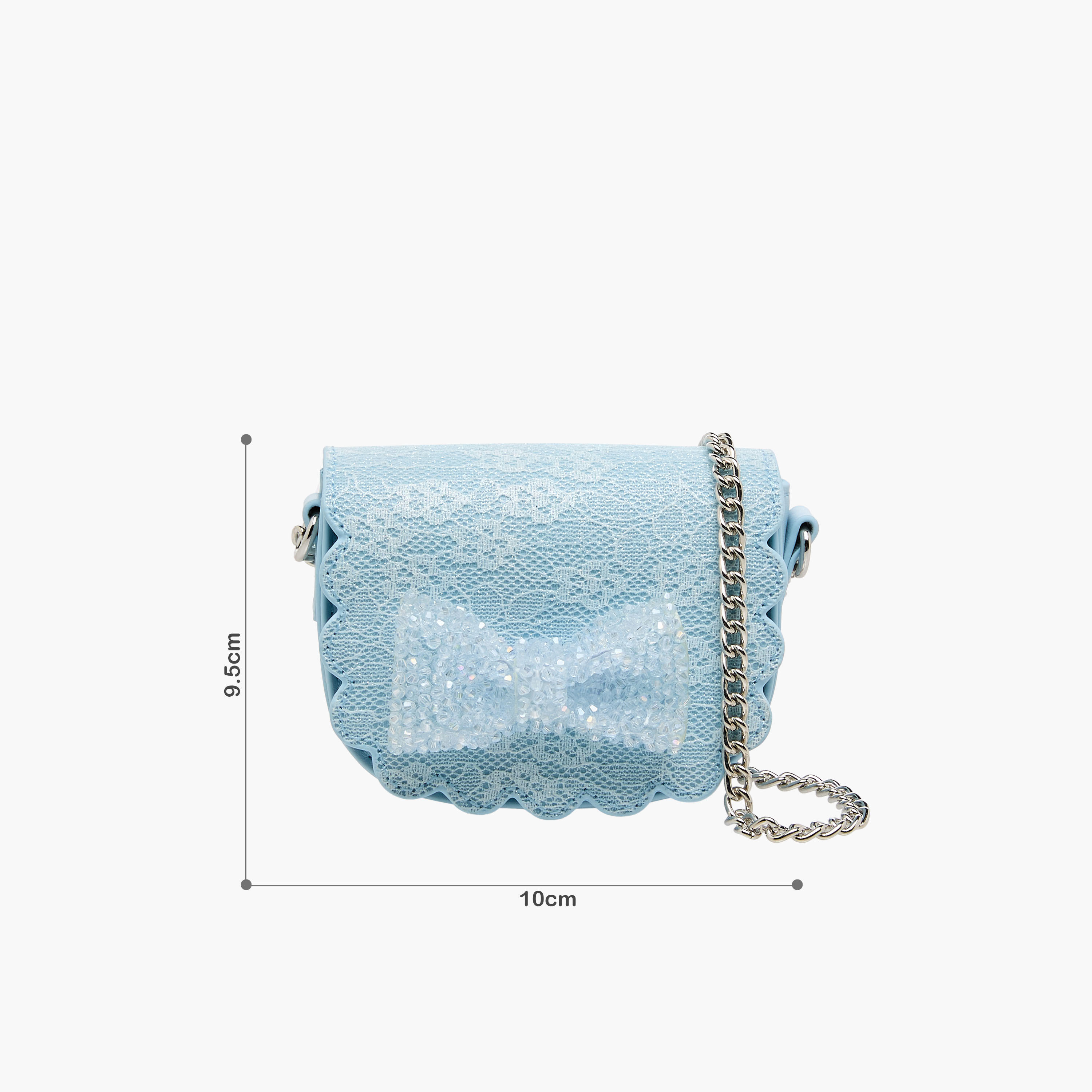 Little Missy Bow Embellished Crossbody Bag with Chain Strap-girls-accessories-bags-image-2