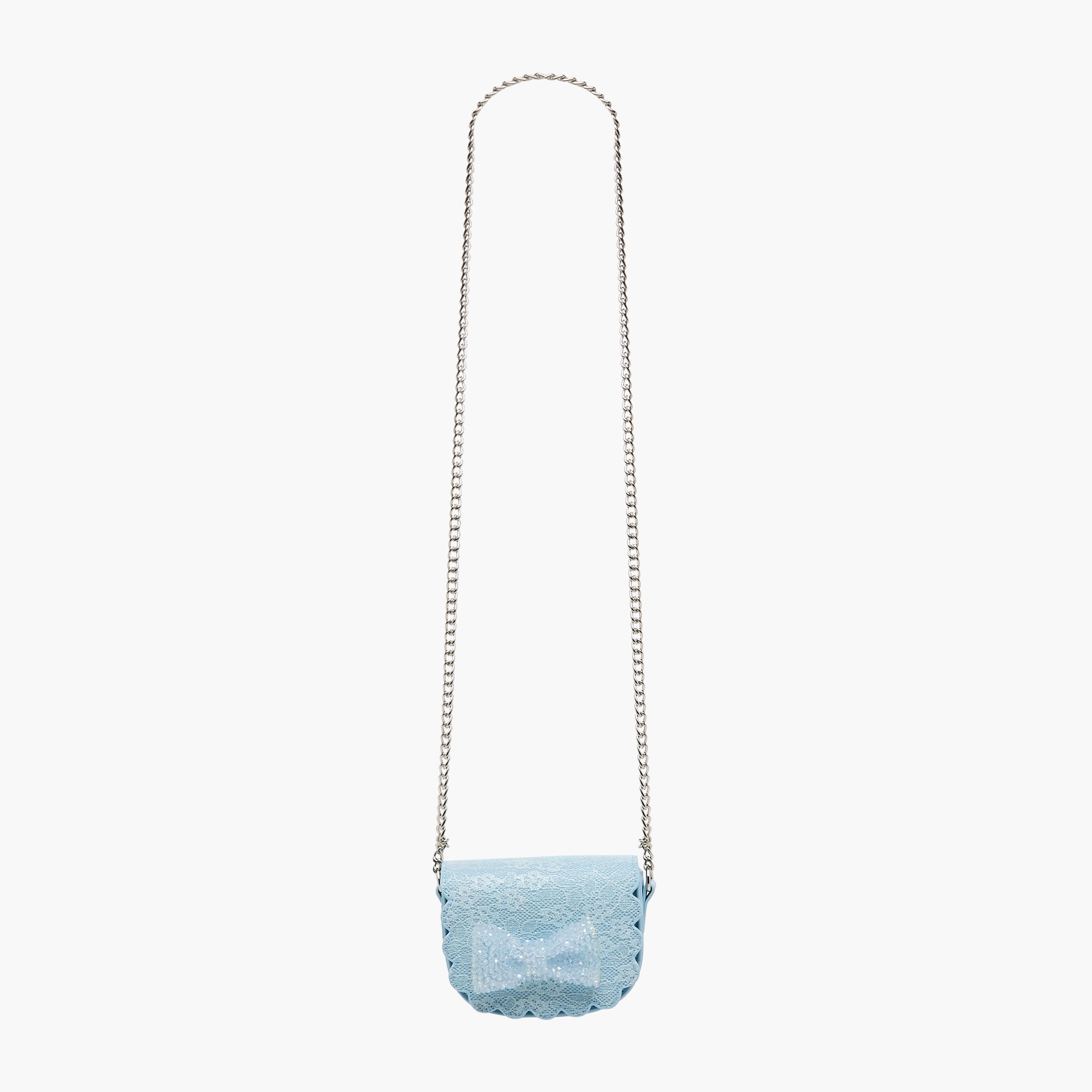 Little Missy Bow Embellished Crossbody Bag with Chain Strap-girls-accessories-bags-image-3