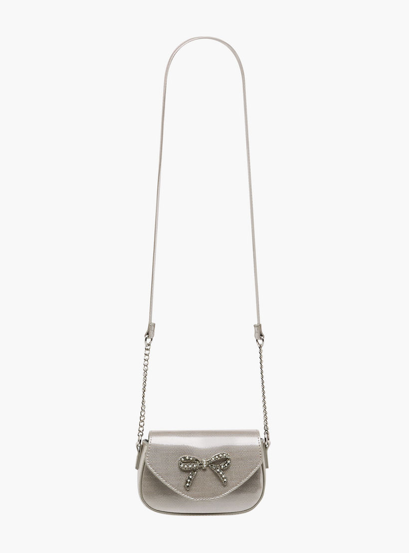 Celeste Bow Embellished Crossbody Bag with Chain Strap-girls-accessories-bags-image-3