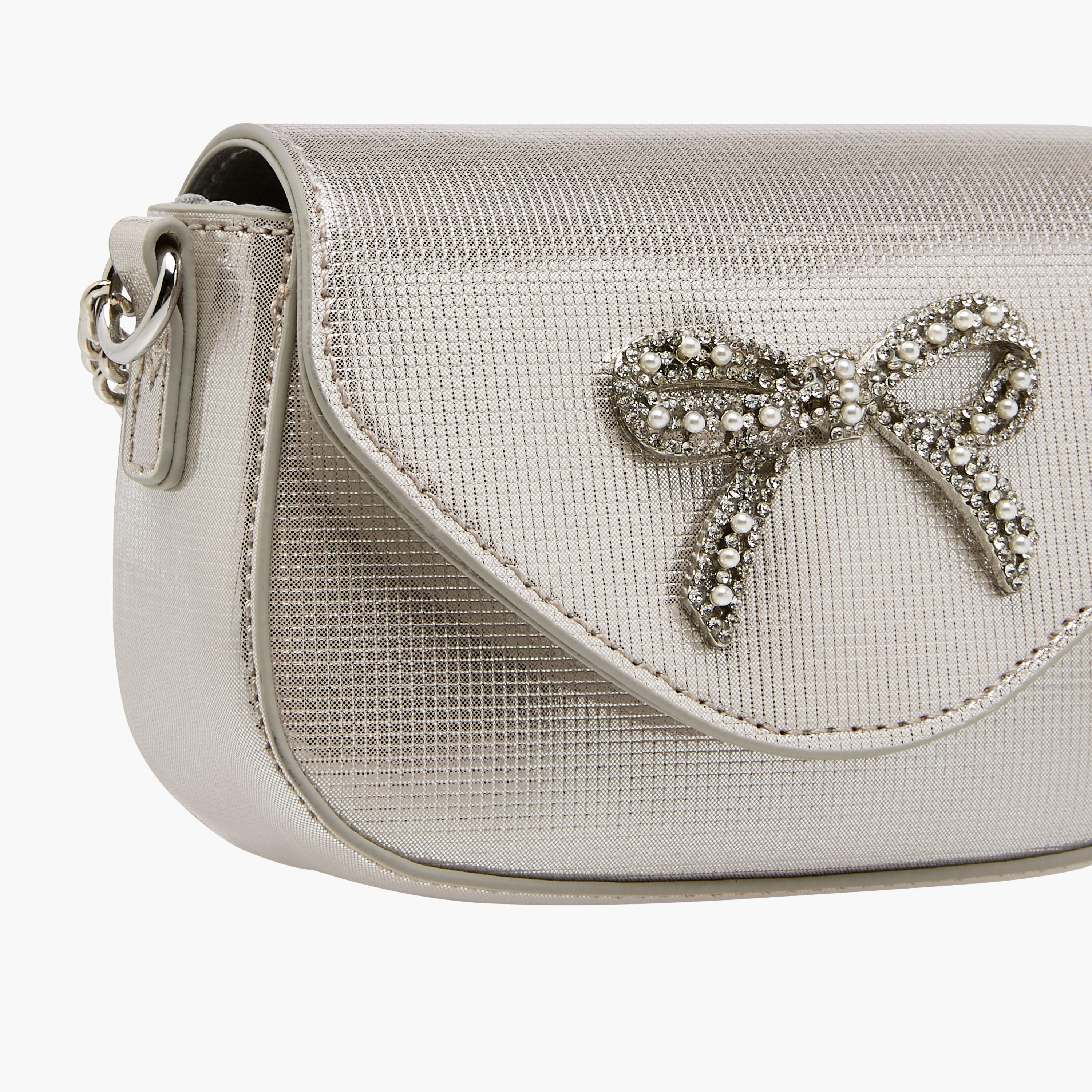 Celeste Bow Embellished Crossbody Bag with Chain Strap-girls-accessories-bags-image-5