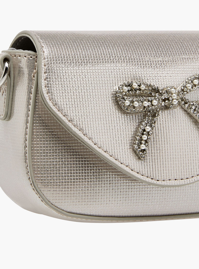 Celeste Bow Embellished Crossbody Bag with Chain Strap-girls-accessories-bags-image-5
