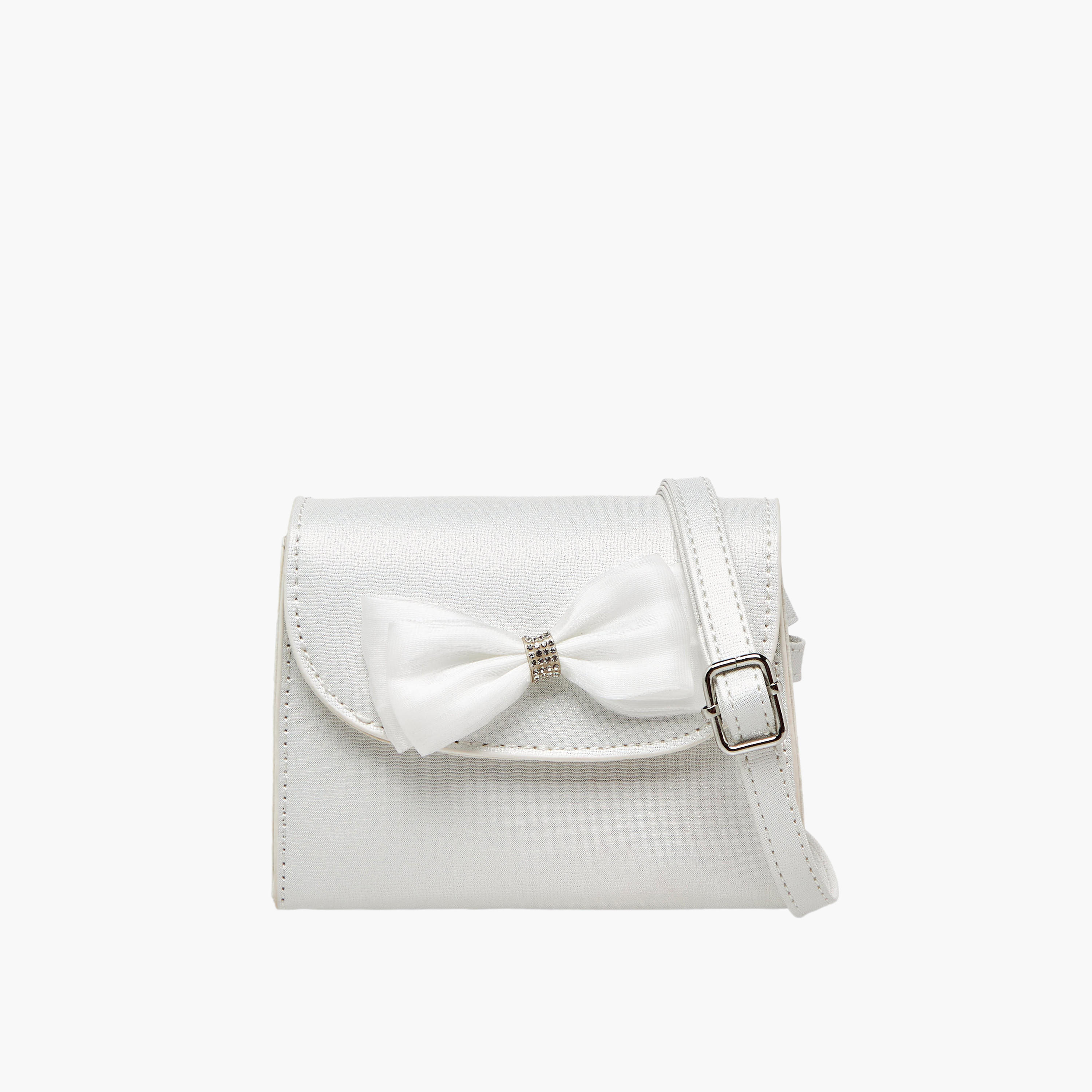 Little Missy Bow Embellished Crossbody Bag with Hairband Set-girls-accessories-bags-image-3