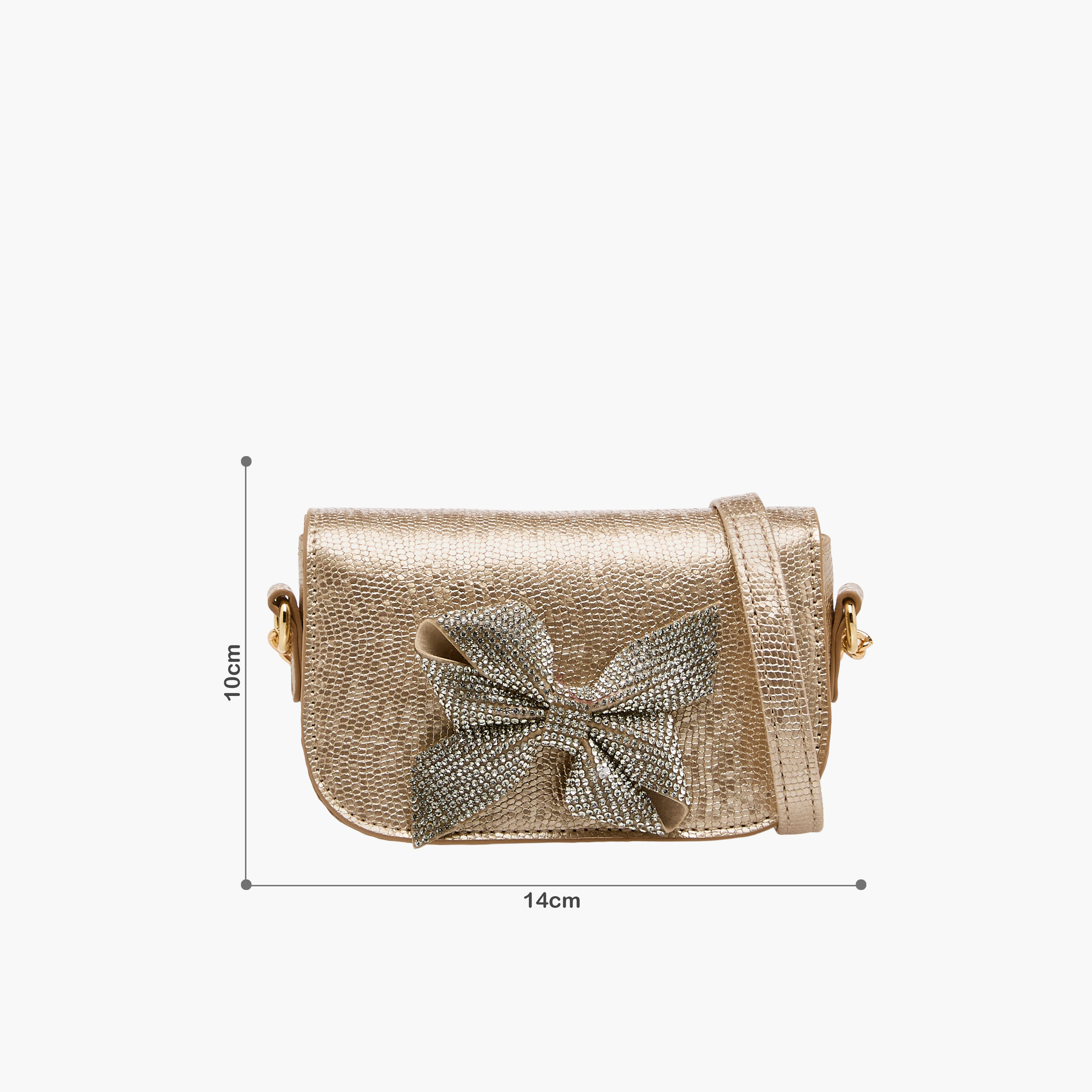 Celeste Bow Embellished Crossbody Bag with Chain Strap-girls-accessories-bags-image-2