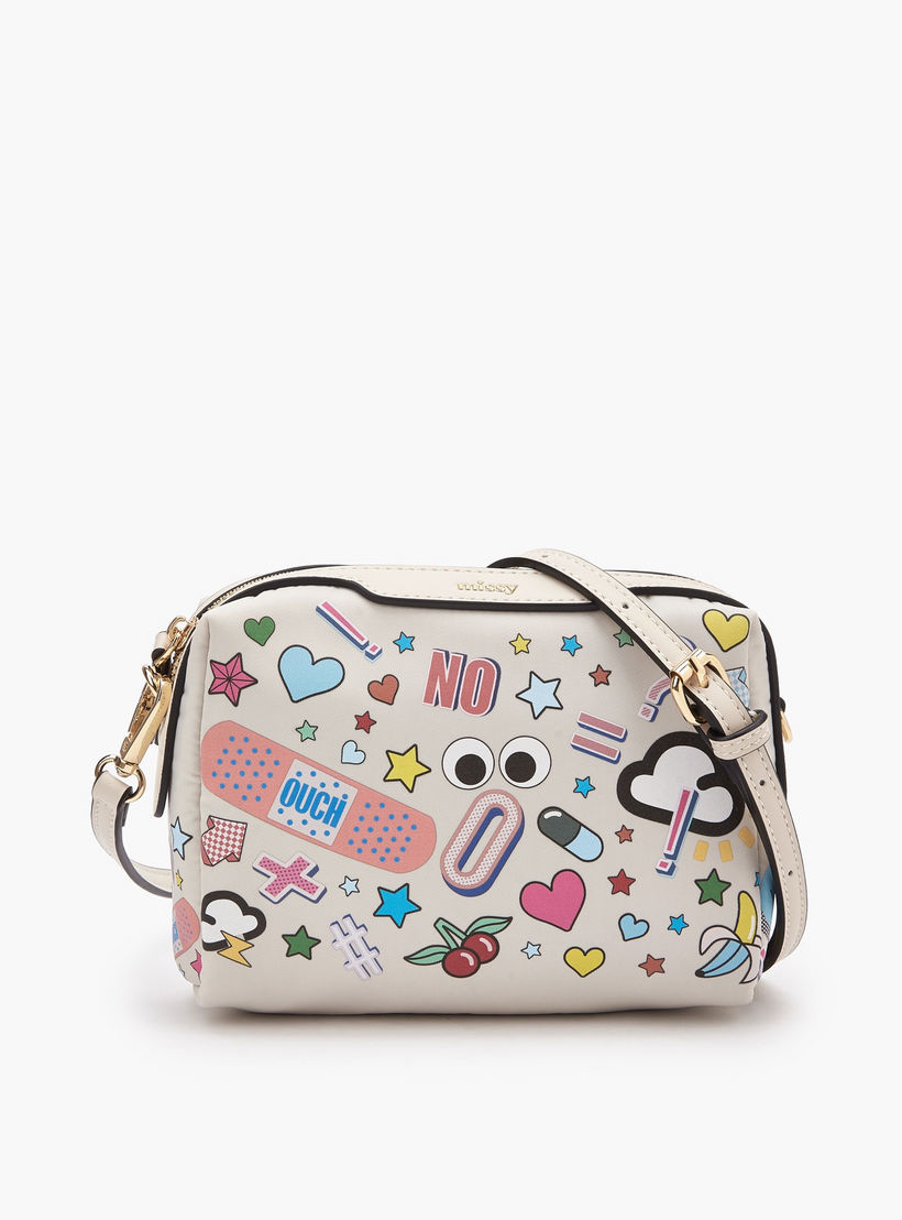 شنطة كروس بودي بطبعات وسحاب إغلاق من ميسي-women-bagsandwallets-handbags-image-1