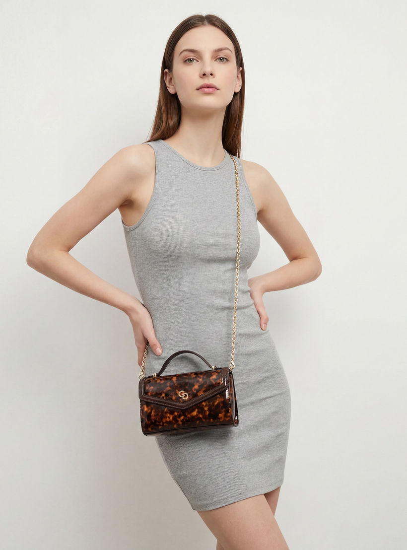 Celeste Printed Crossbody Bag with Chain Strap-women-bagsandwallets-handbags-image-2